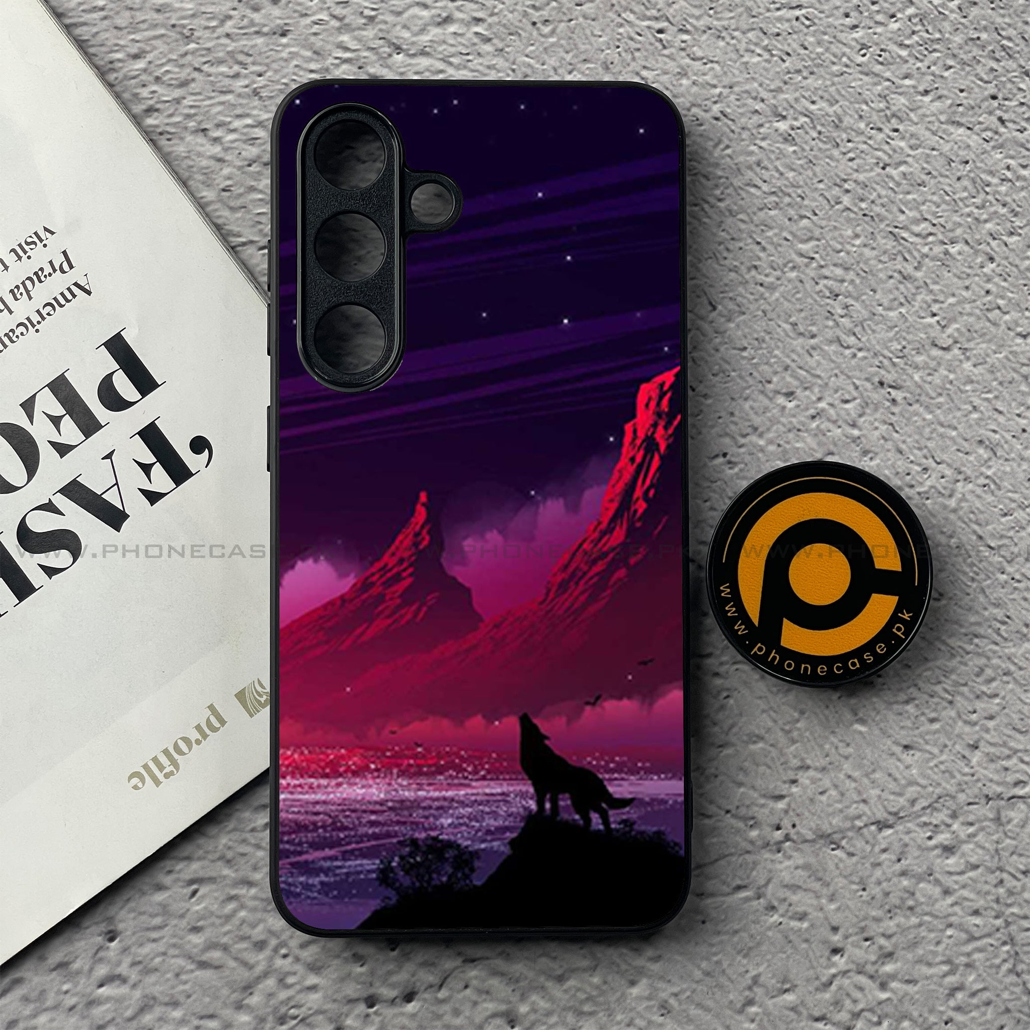 Samsung Galaxy S25 FE - Wolf Series - Premium Metal Printed soft Bumper shock Proof Case