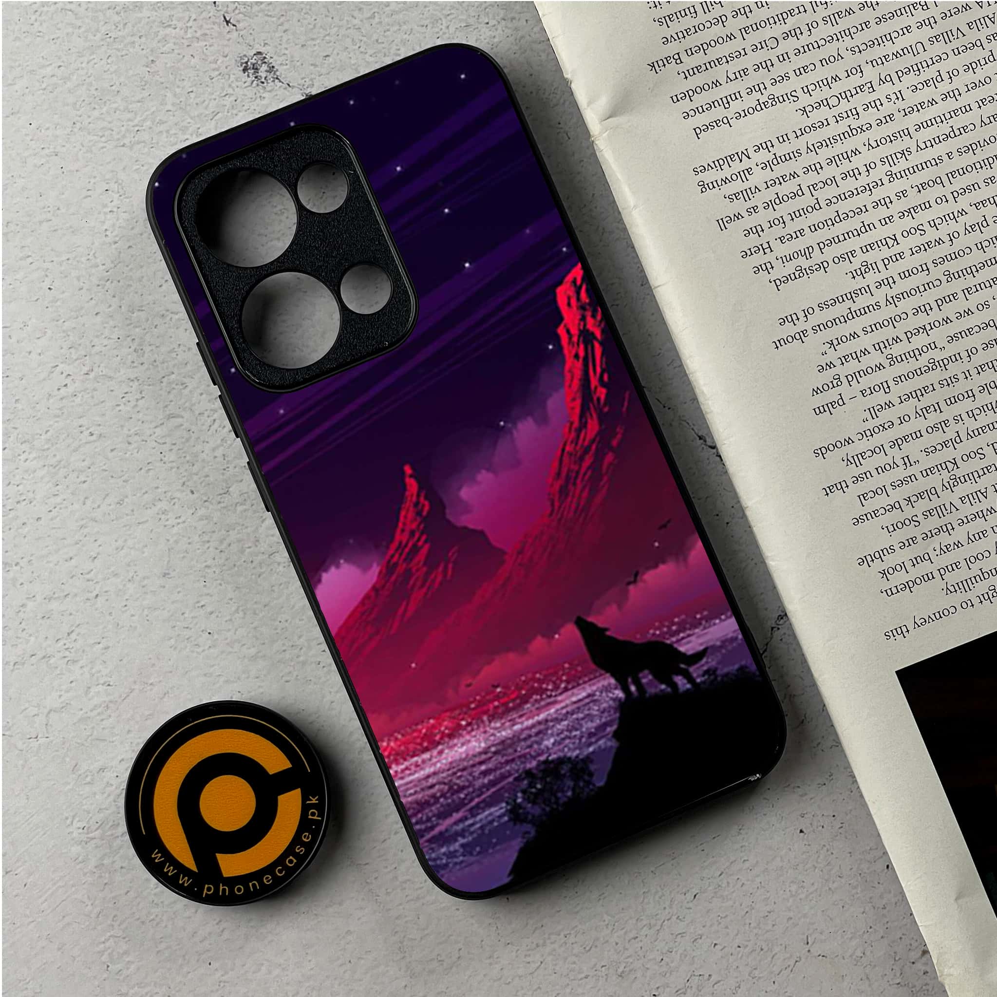 Oppo Reno 13 - Wolf Series - Premium Metal Printed Soft Bumper Shockproof Case