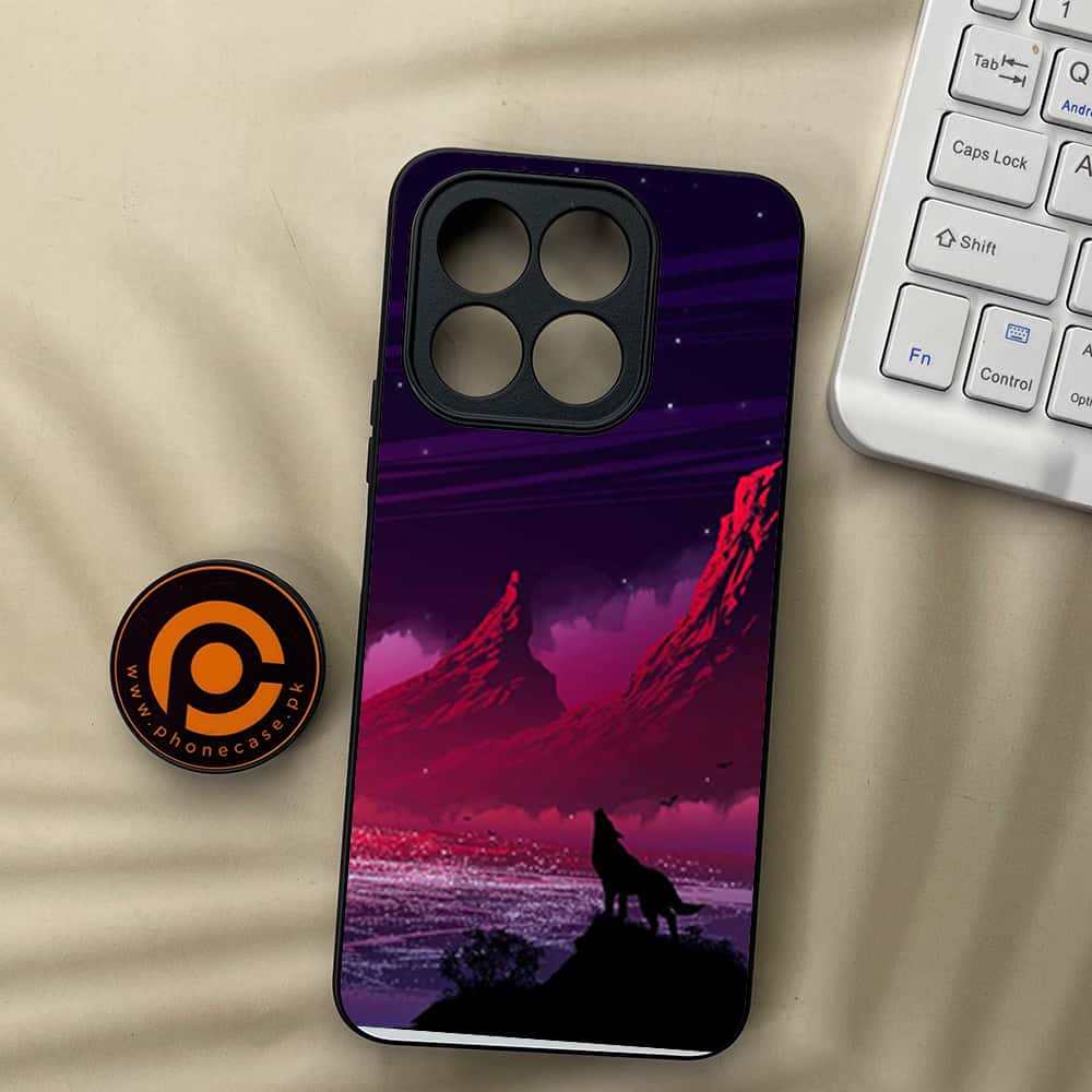 Honor X6c - Wolf Series - Premium Metal  Printed soft Bumper shock Proof Case