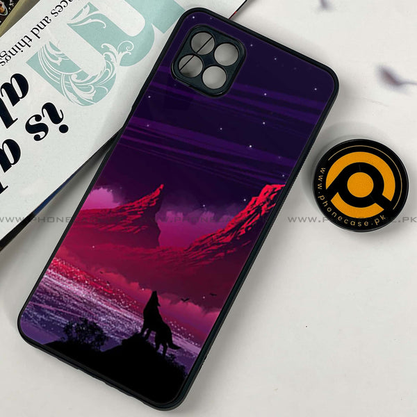 Samsung Galaxy A22 5G - Wolf Design 7 - Premium Metal  Printed soft Bumper shock Proof Case  CS-43991