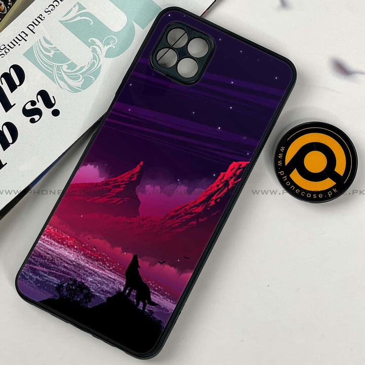 Samsung Galaxy A22 5G - Wolf Design 7 - Premium Metal  Printed soft Bumper shock Proof Case  CS-43991