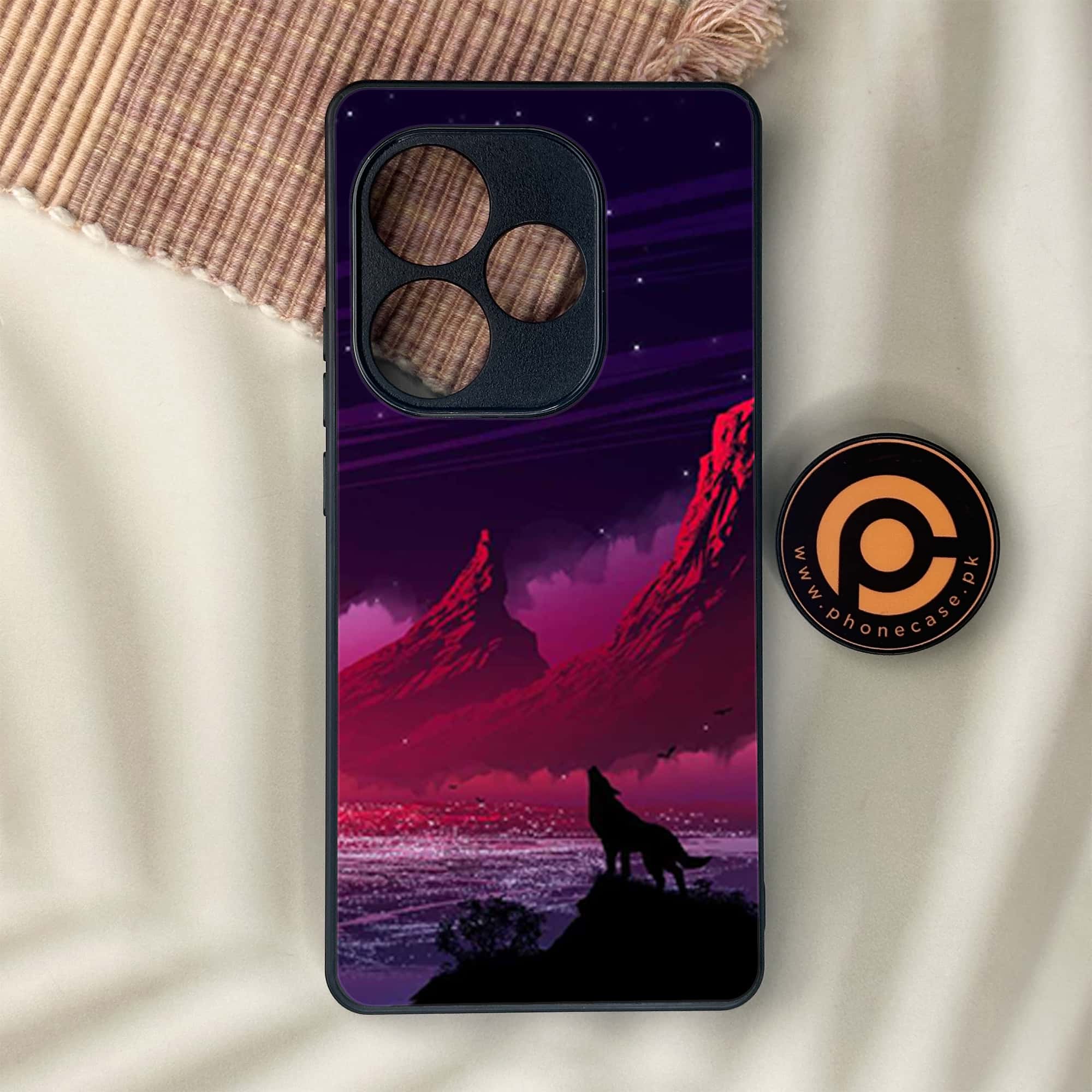 Realme GT 6 - Wolf Series - Premium Metal Printed soft Bumper shock Proof Case