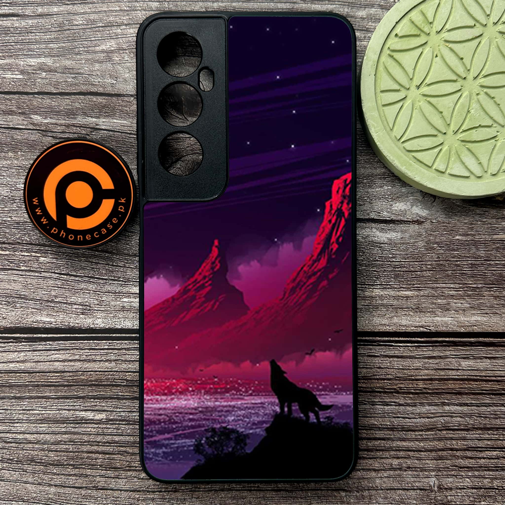 Realme C65  - Wolf Series - Premium Metal Printed soft Bumper shock Proof Case
