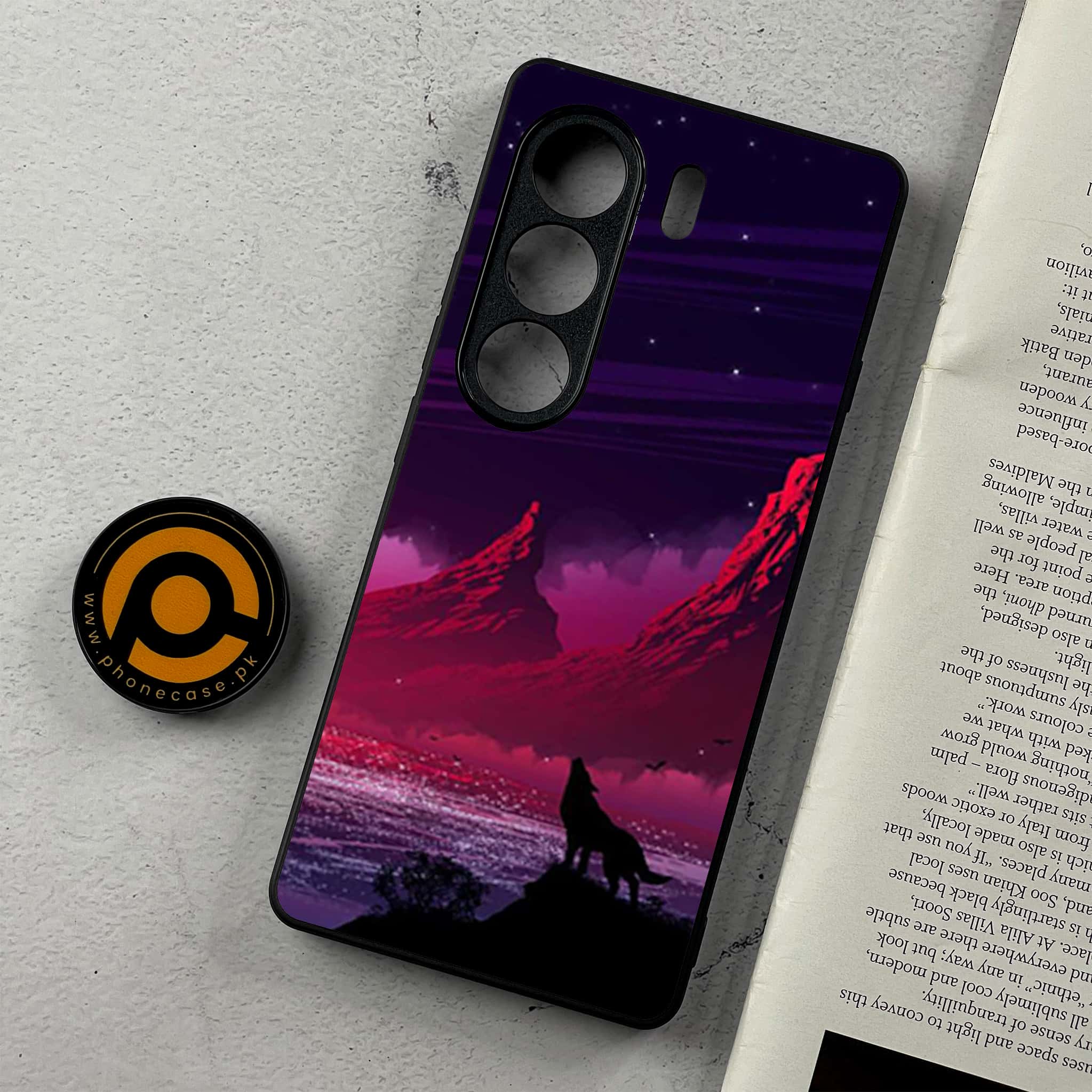 Tecno Camon 40 - Wolf Series - Premium Metal Printed Soft Bumper Shockproof Case