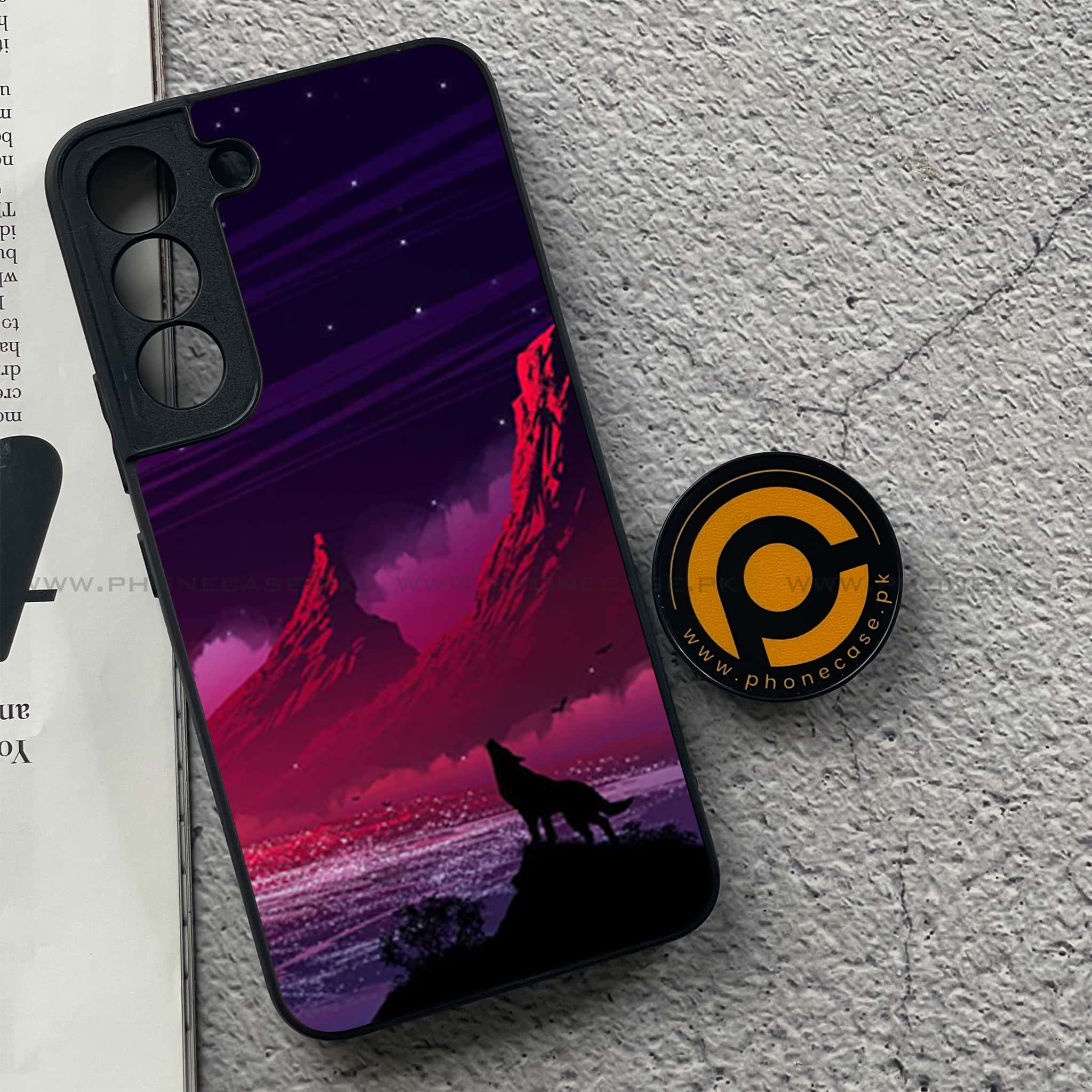 Samsung Galaxy S22 - Wolf Series - Premium Metal Printed soft Bumper shock Proof Case