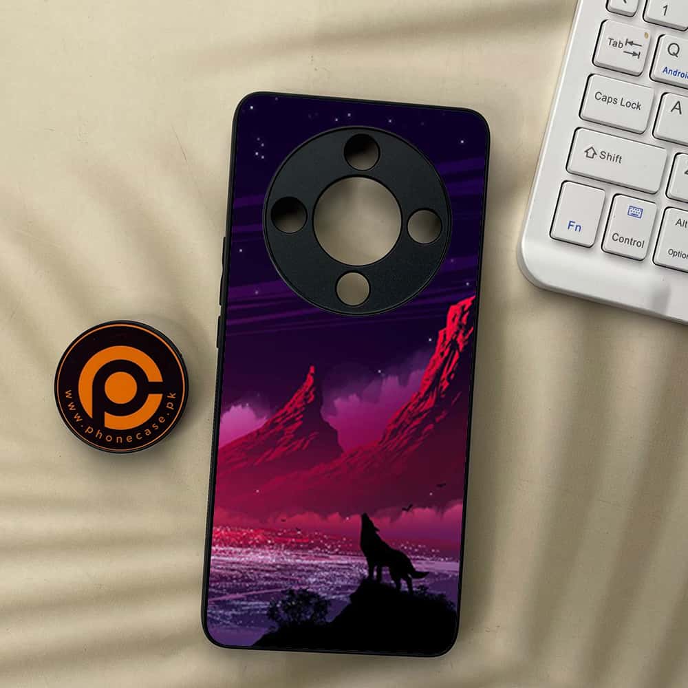 HONOR X9b 5G - Wolf Series - Premium Metal  Printed soft Bumper shock Proof Case