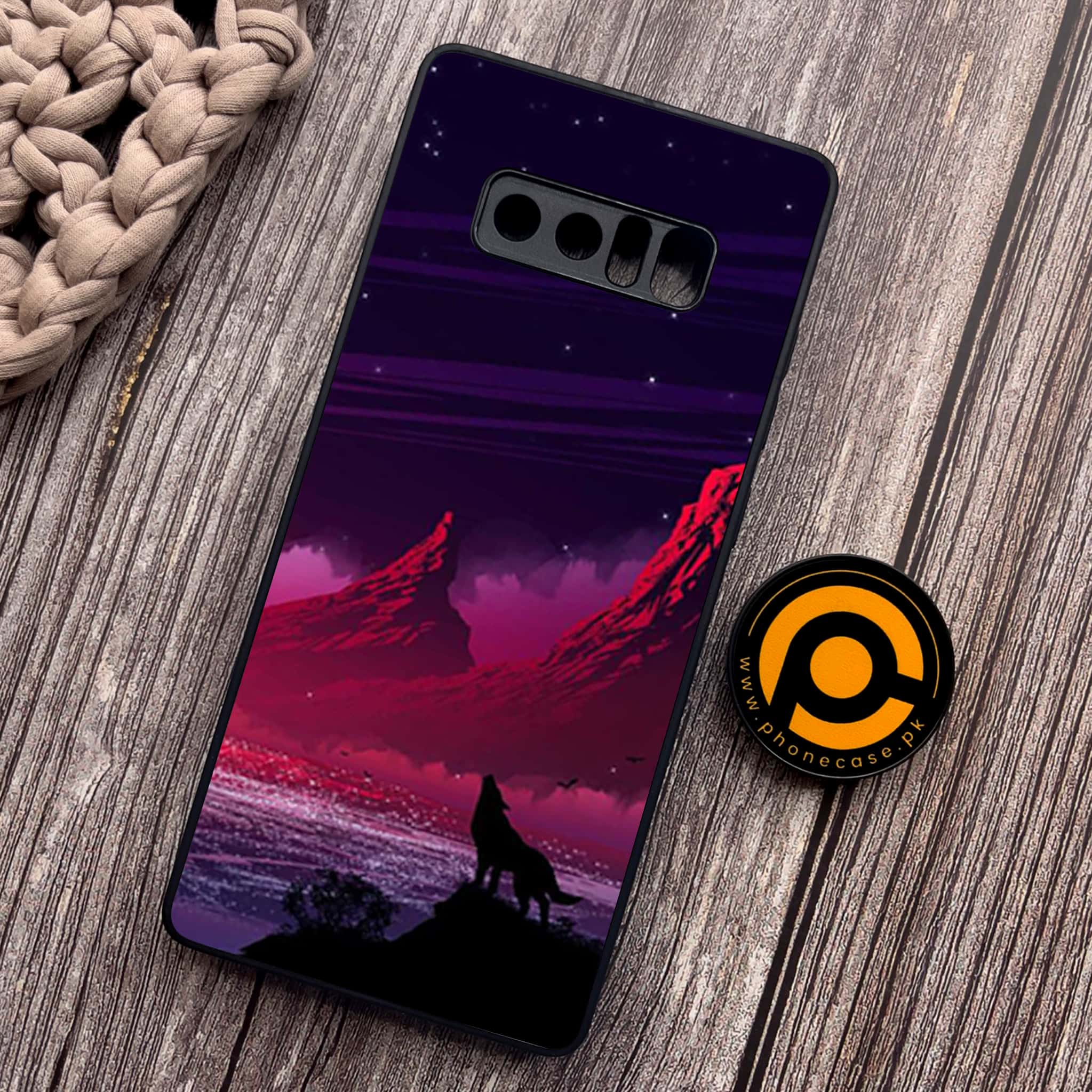 Samsung Galaxy Note 8 -Wolf Series - Premium Metal Printed soft Bumper shock Proof Case