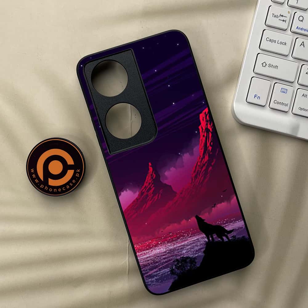 Honor X7b - Wolf Series - Premium Metal  Printed soft Bumper shock Proof Case