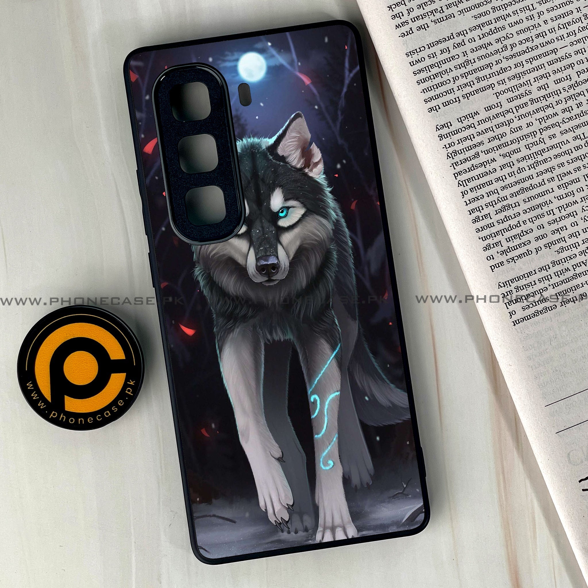 Infinix Hot 60 Pro Plus - Wolf Series - Premium Metal Printed soft Bumper shock Proof Case