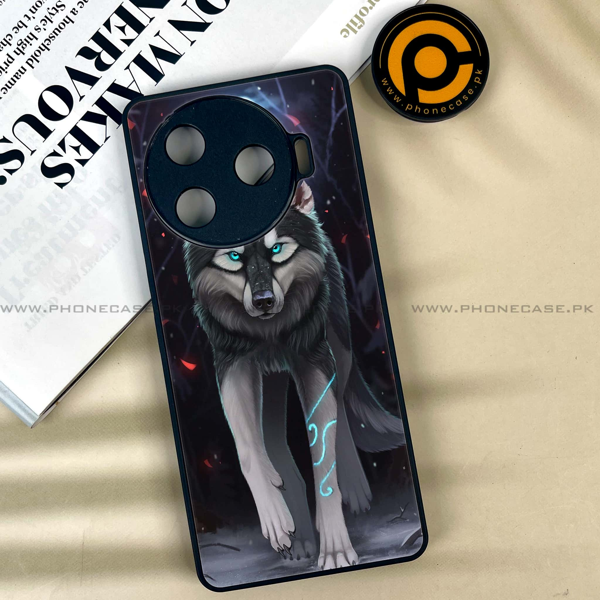 Tecno Camon 30 Pro - Wolf Series - Premium Printed Glass soft Bumper shock Proof Case