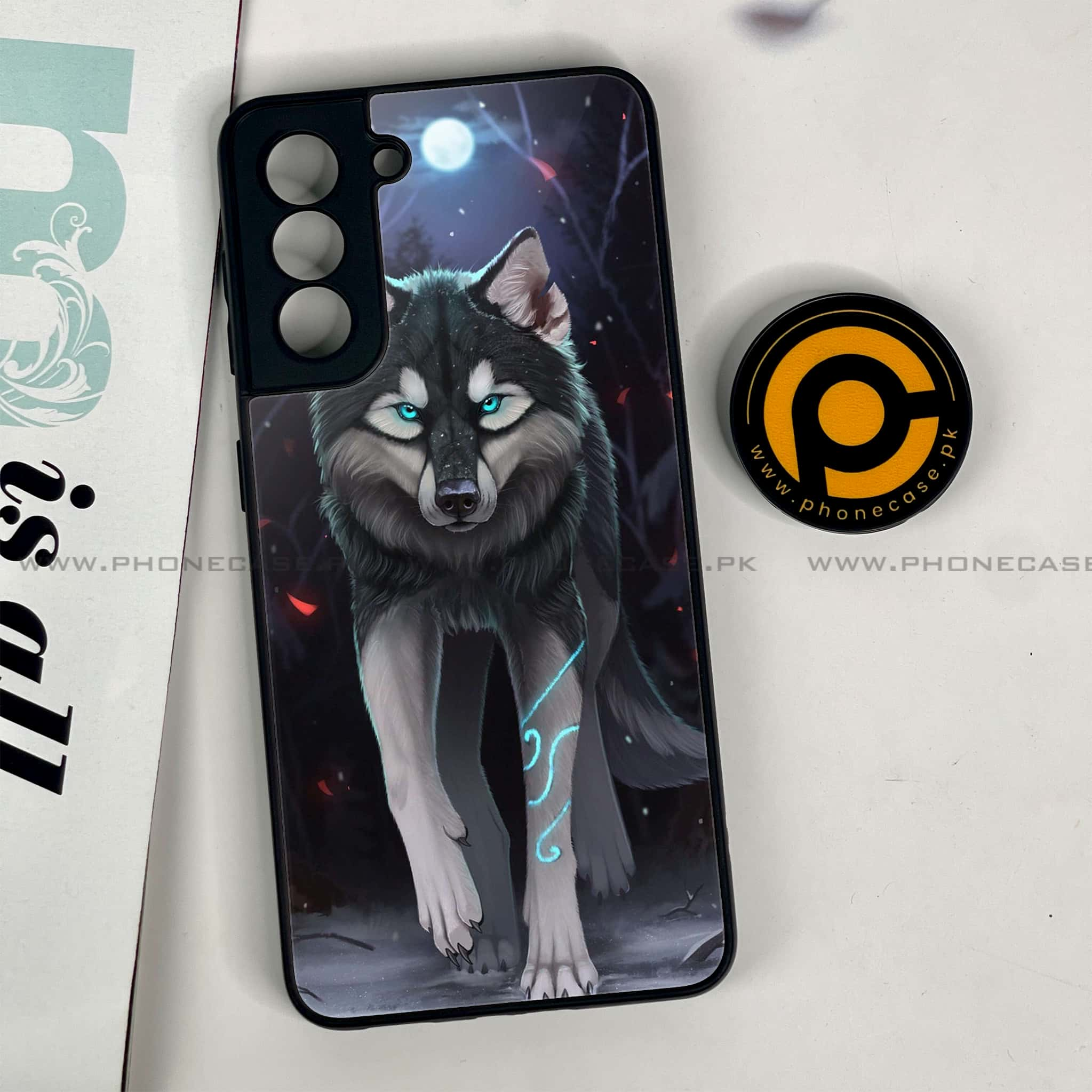 Samsung Galaxy S21 - Wolf Series - Premium Printed Glass soft Bumper shock Proof Case