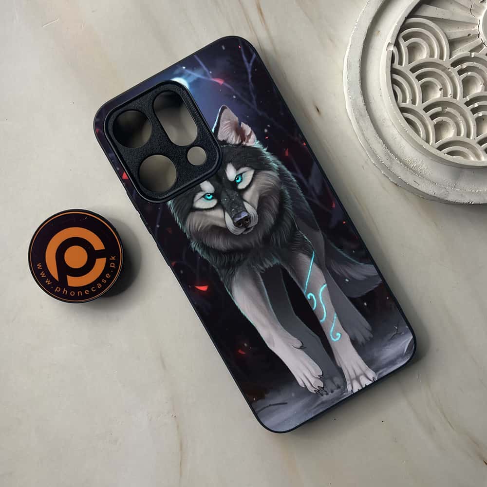 Oppo Reno 14 5G - Wolf Series - Premium Metal Printed soft Bumper shock Proof Case