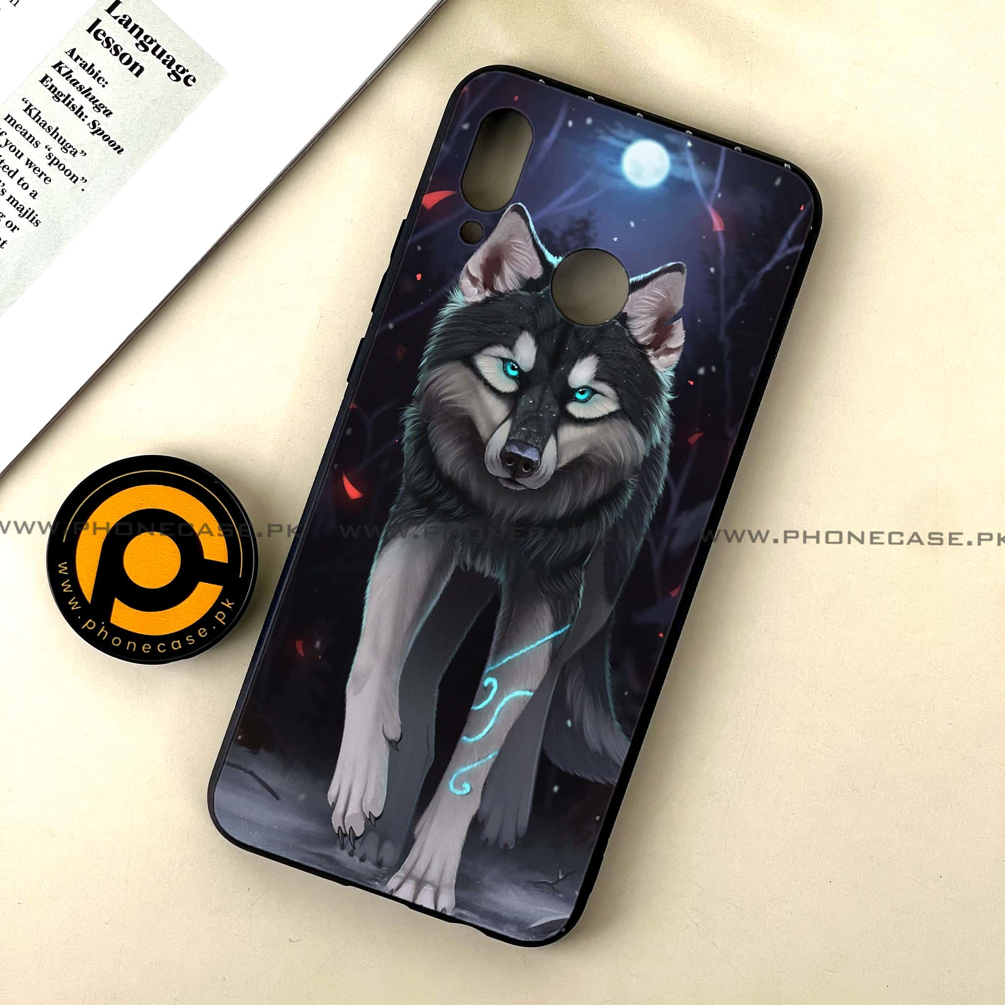 Huawei Nova 3 - Wolf Series - Premium Printed Glass soft Bumper shock Proof Case