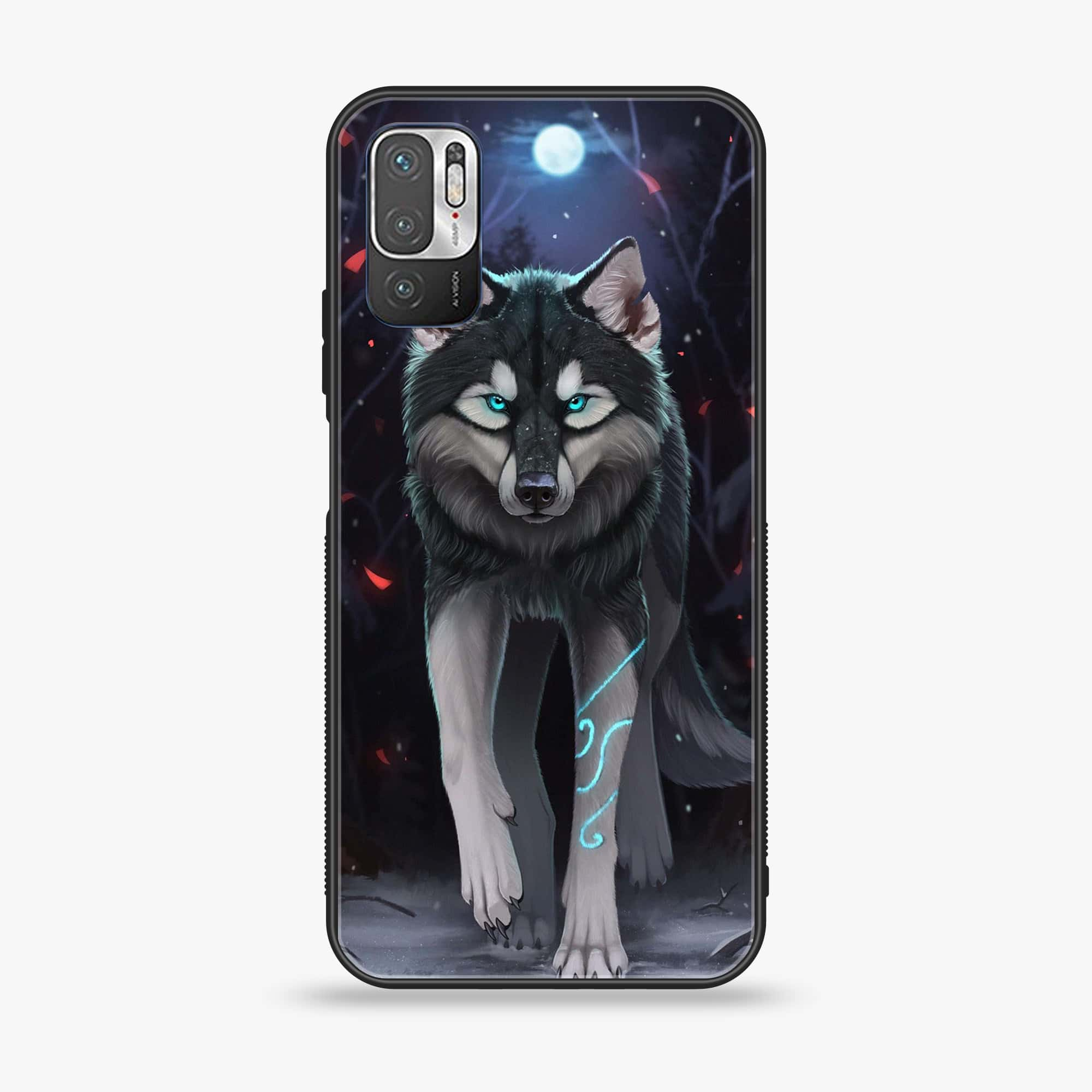 Xiaomi Redmi Note 10 5G - Wolf Series - Premium Printed Glass soft Bumper shock Proof Case