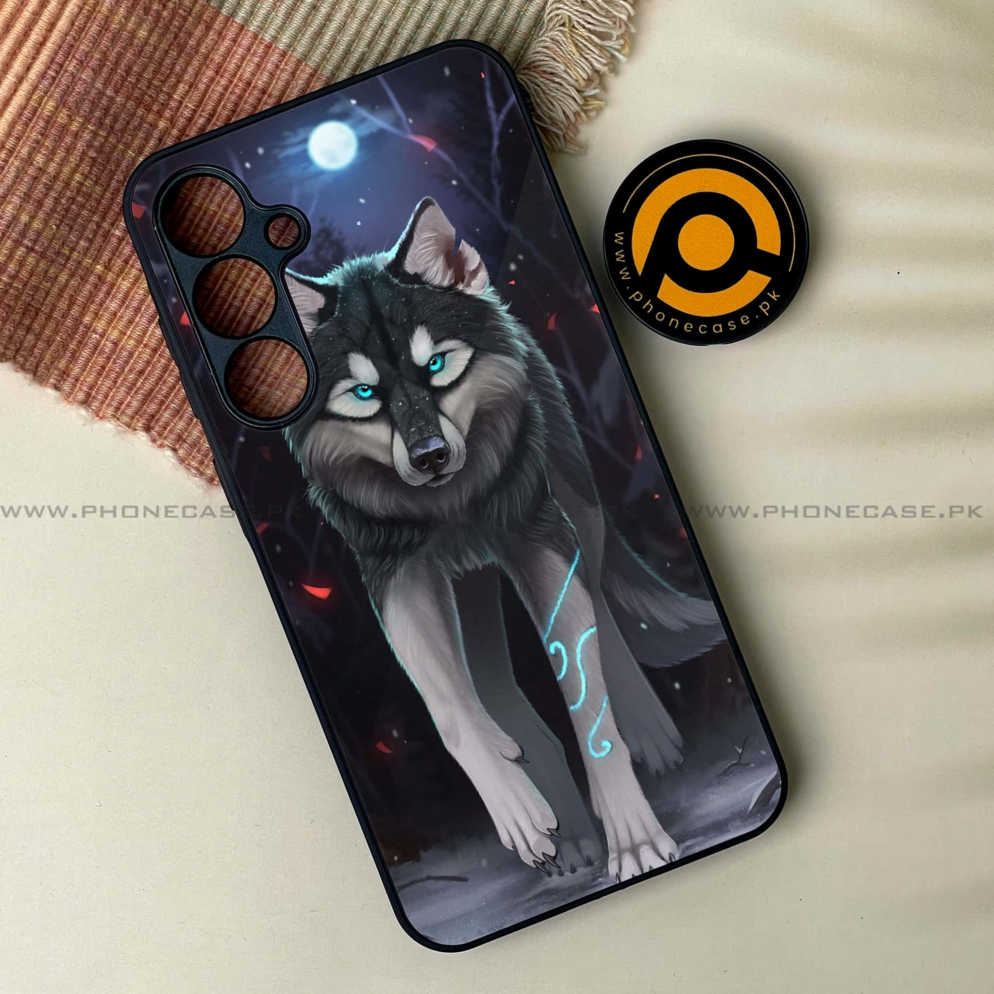 Samsung Galaxy S24 Plus - Wolf Series - Premium Printed Glass soft Bumper shock Proof Case