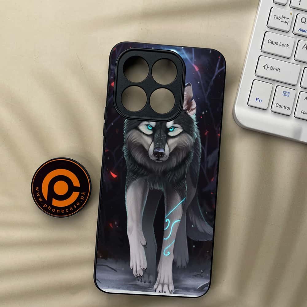 Honor X5b - Wolf Series - Premium Metal  Printed soft Bumper shock Proof Case