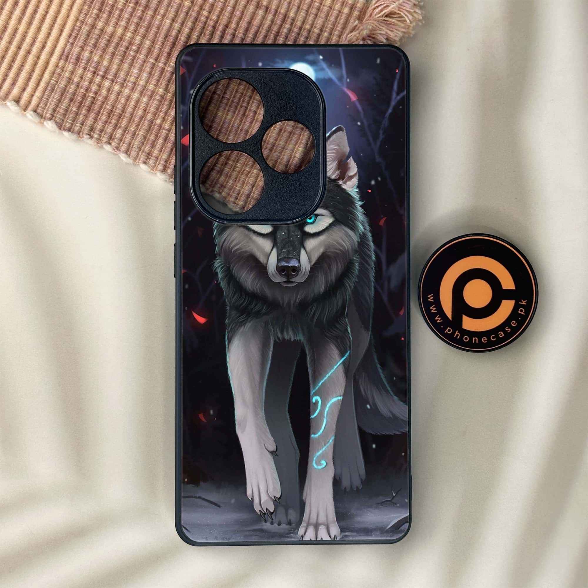 Realme GT 6 - Wolf Series - Premium Metal Printed soft Bumper shock Proof Case
