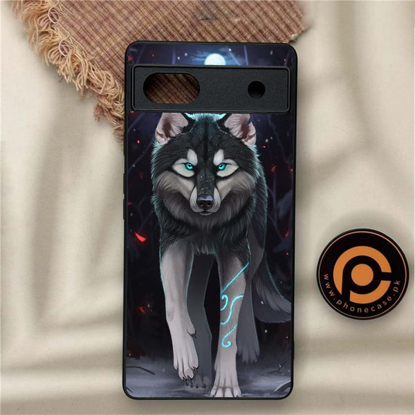 Google Pixel 6A - Wolf Design 8  - Premium Metal Printed soft Bumper Shock Proof Case CS-36273