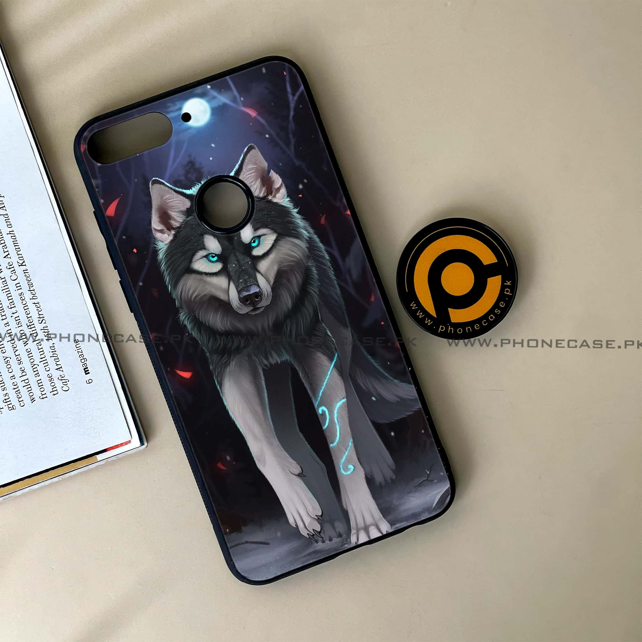 Huawei Y7 Prime (2018) - Wolf Series - Premium Printed Glass soft Bumper shock Proof Case