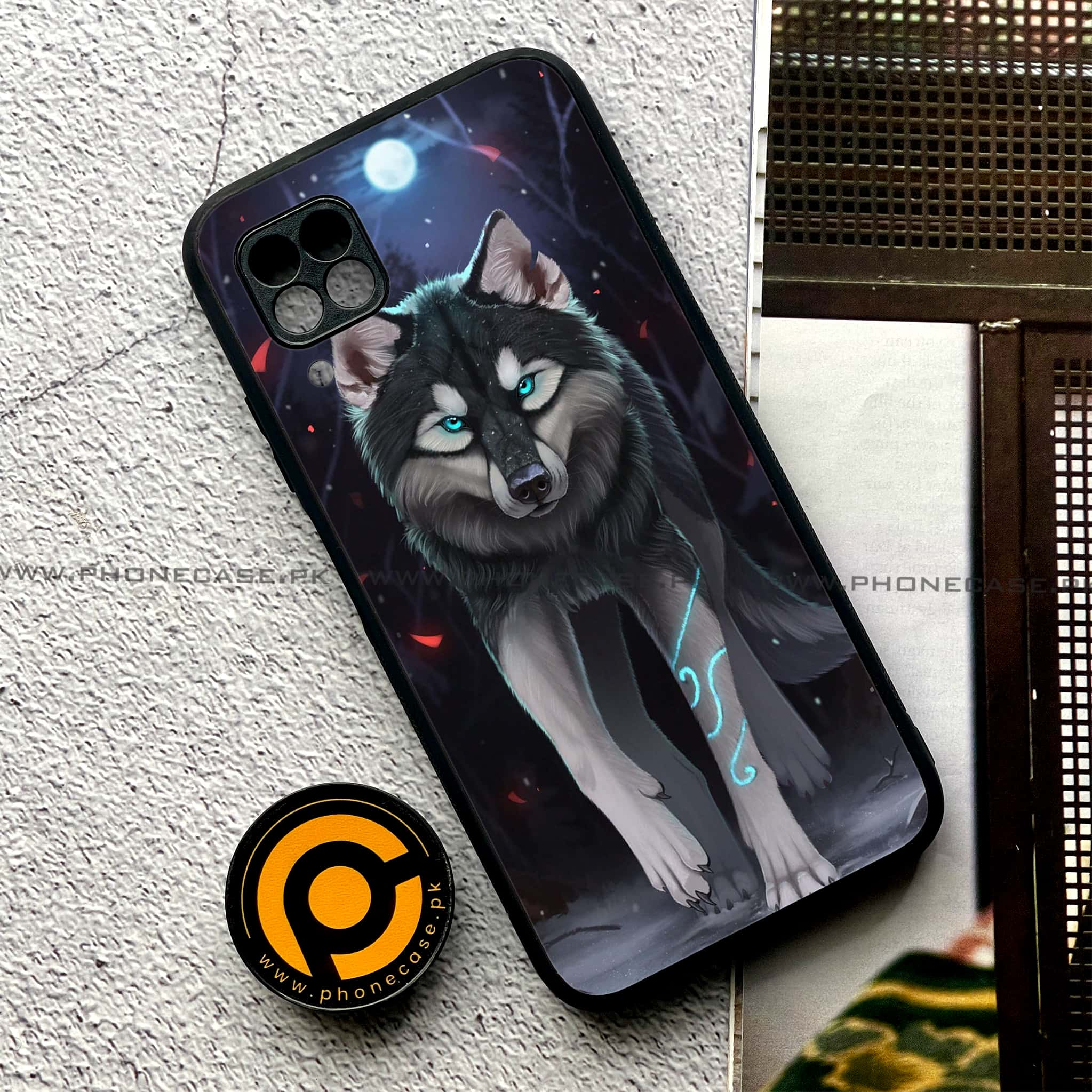 Huawei P40 Lite - Wolf Series - Premium Printed Glass soft Bumper shock Proof Case