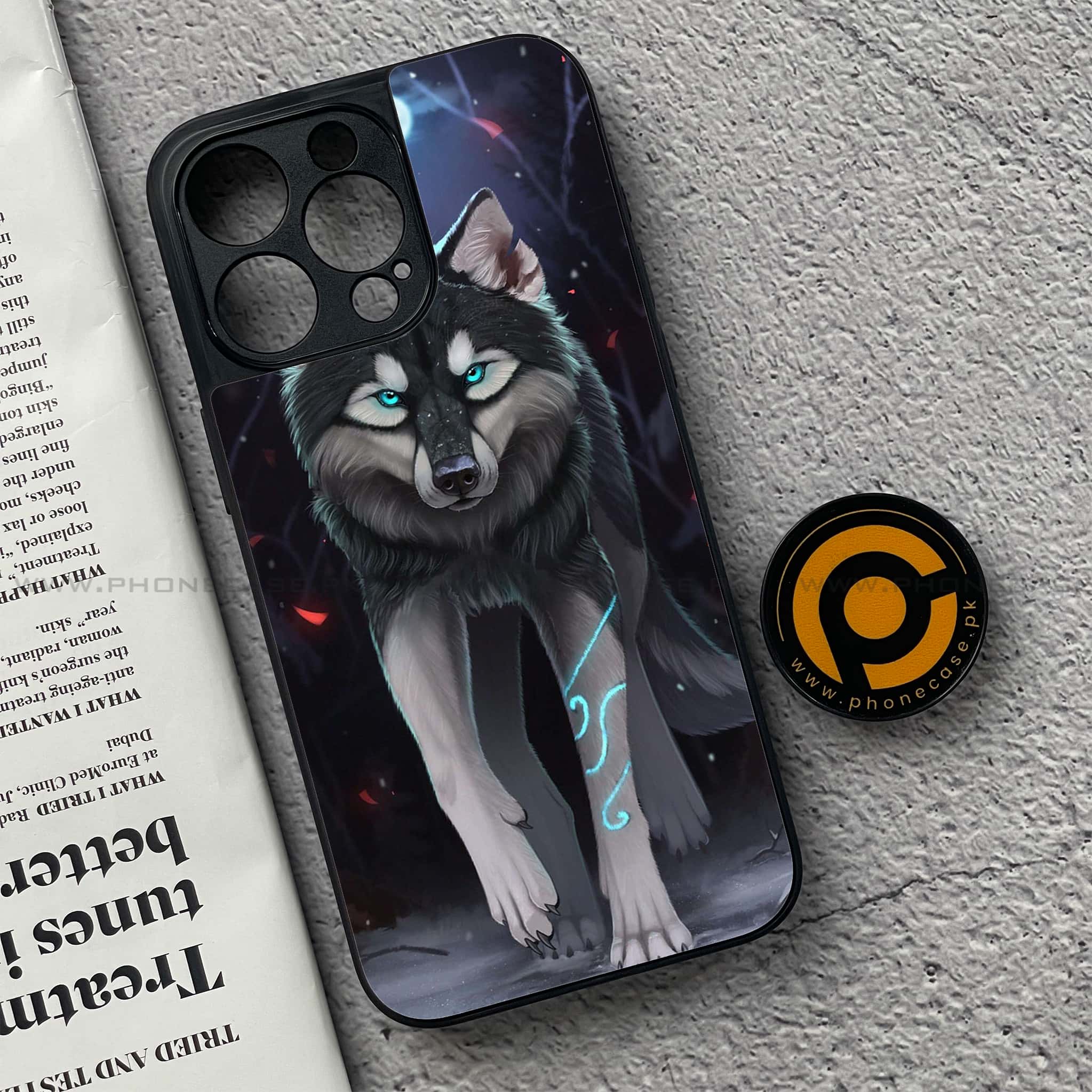 iPhone 15 Pro - Wolf Series - Premium Metal Printed soft Bumper shock Proof Case