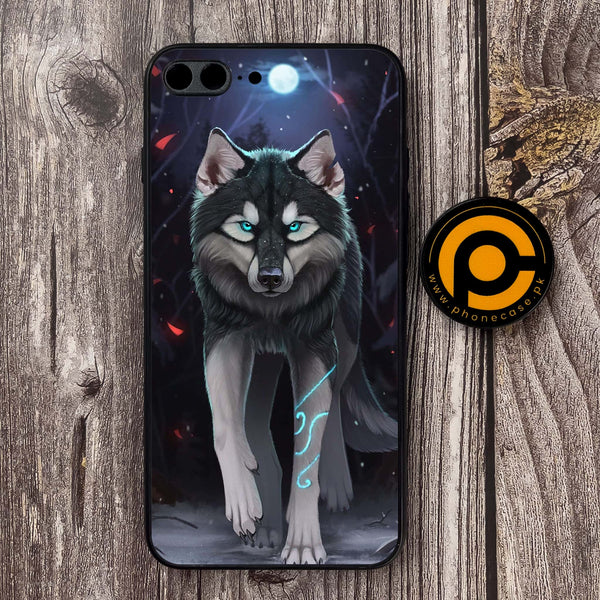 iPhone 7 Plus / 8 Plus - Wolf Design 8  Premium Metal Printed soft Bumper shock Proof Case CS-16650 CS-28117