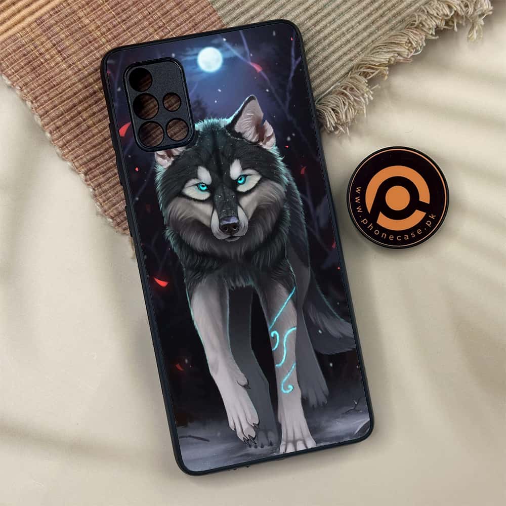 Samsung Galaxy A71 -  Wolf Series - Premium Metal Printed soft Bumper shock Proof Case