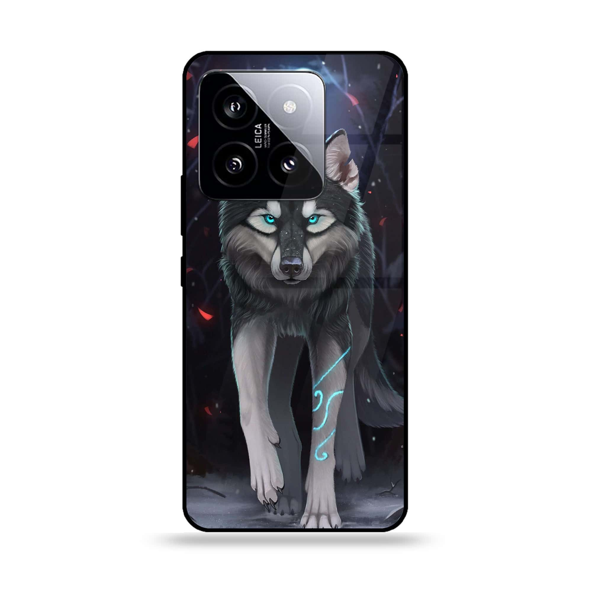 Xiaomi 14 - Wolf Series - Premium Printed Glass soft Bumper shock Proof Case