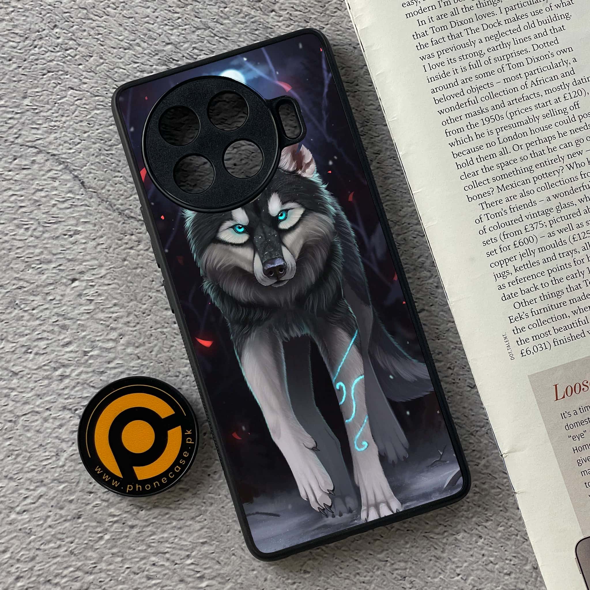Tecno Spark 20 pro plus - Wolf Series - Premium Printed Glass soft Bumper shock Proof Case