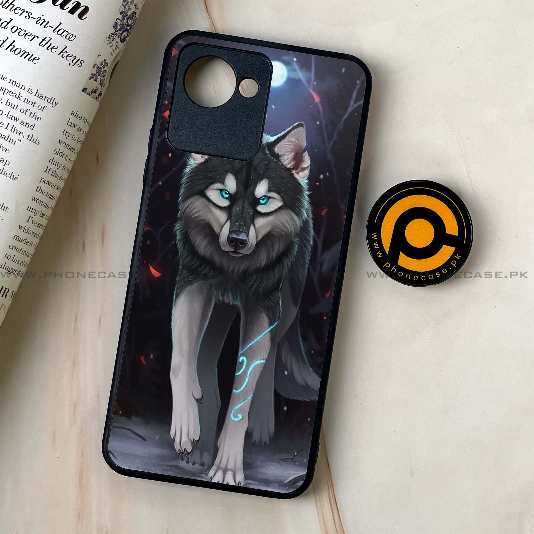 Realme C30 - Wolf Series - Premium Printed Glass soft Bumper shock Proof Case