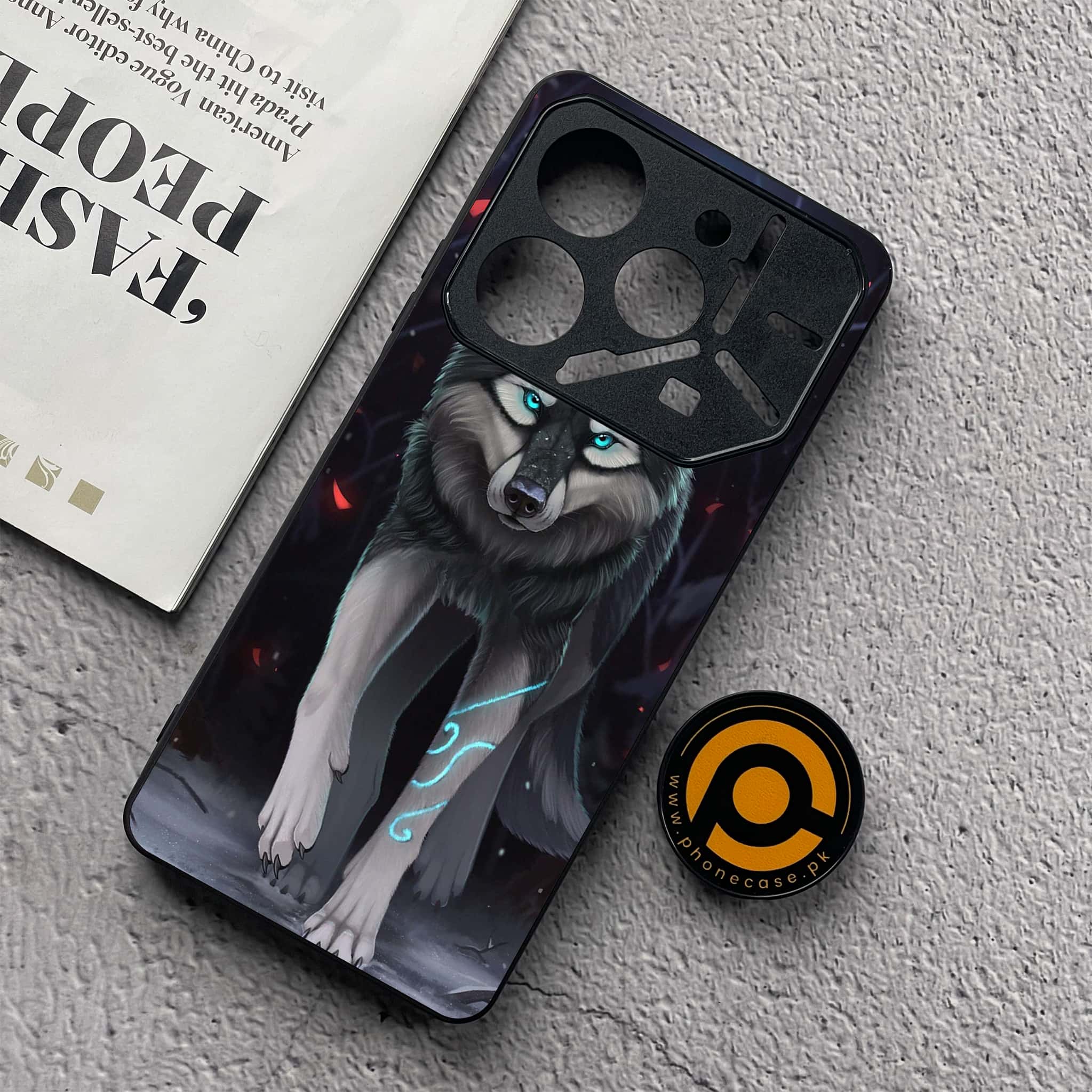Tecno Pova 6 Neo - Wolf Series - Premium Metal  Printed soft Bumper shock Proof Case