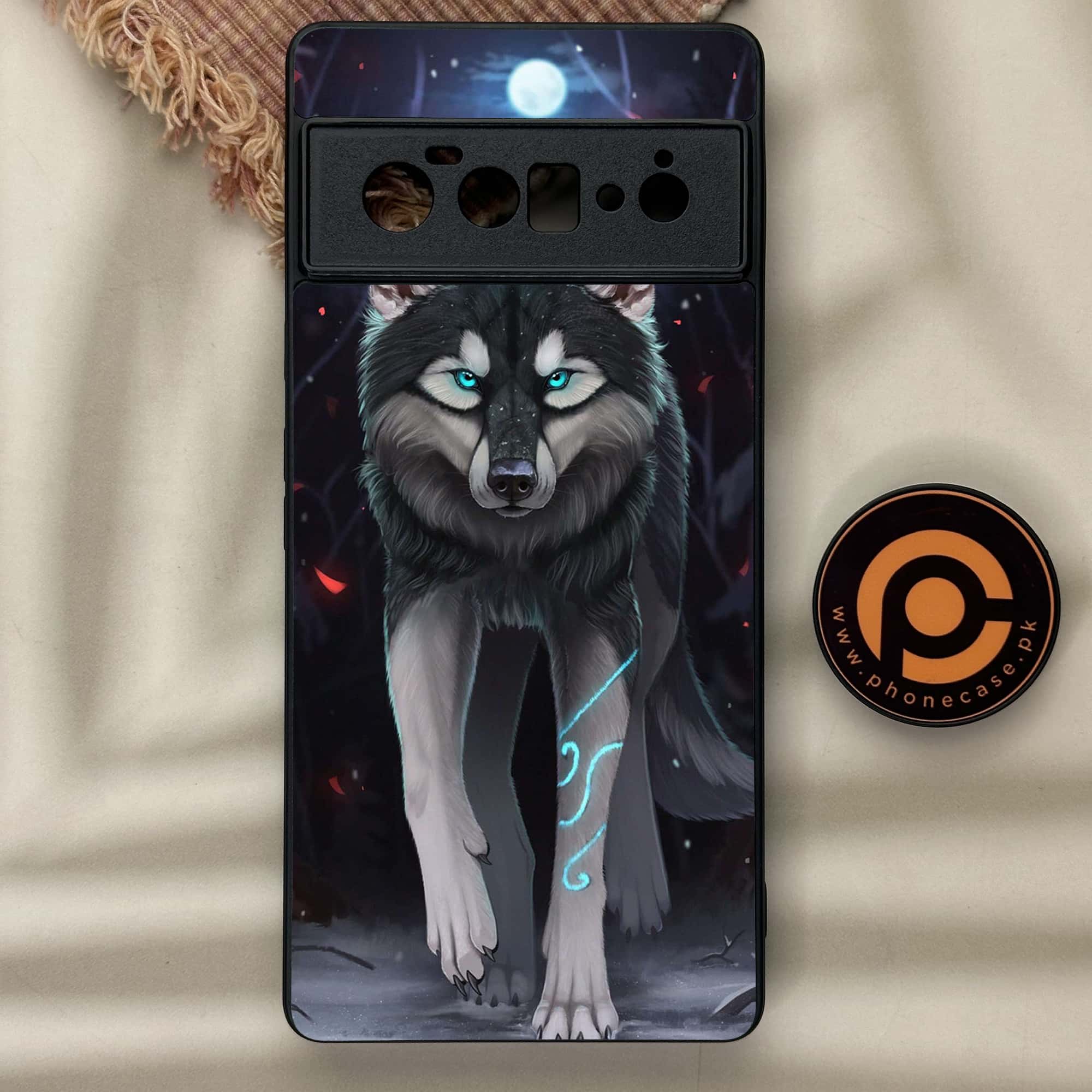 Google Pixel 6A - Wolf Series - Premium Metal Printed soft Bumper Shock Proof Case