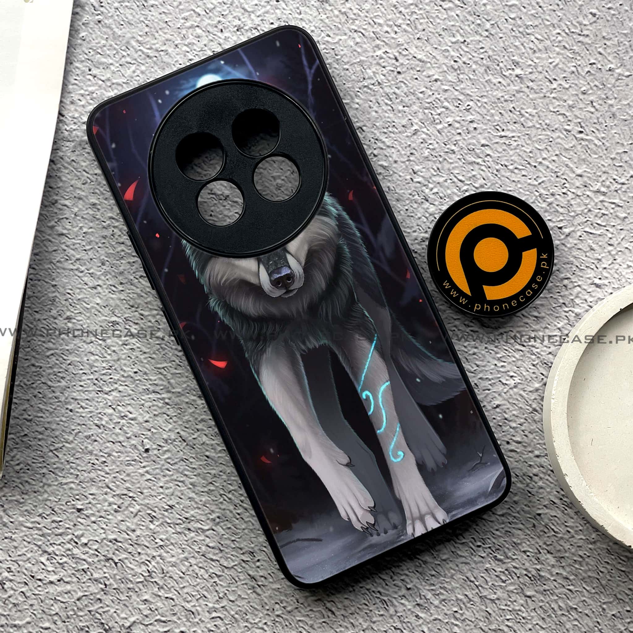 Realme 13 Pro Plus - Wolf Series - Premium Printed Glass soft Bumper shock Proof Case
