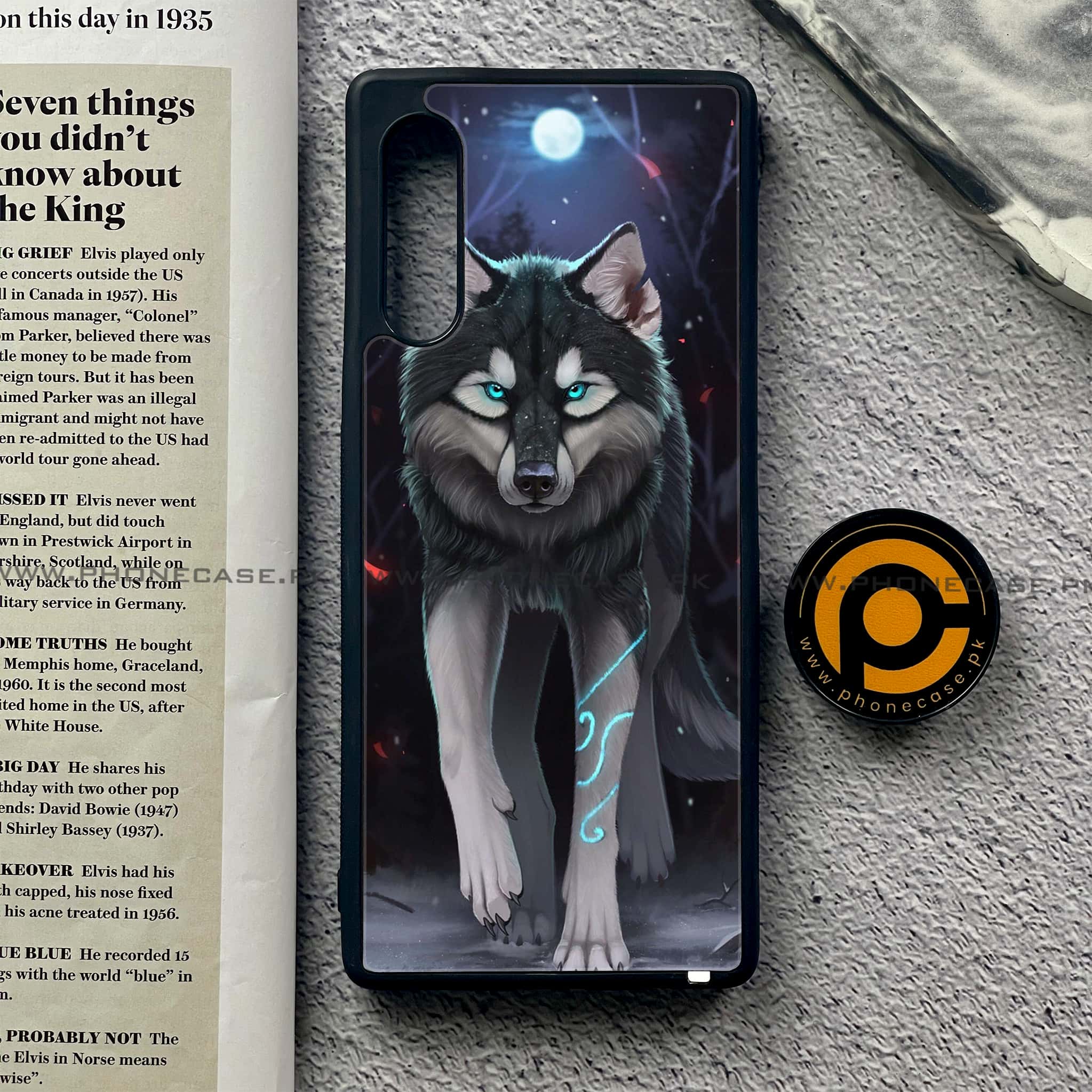 LG G9 - Wolf Series - Premium Metal Printed soft Bumper shock Proof Case