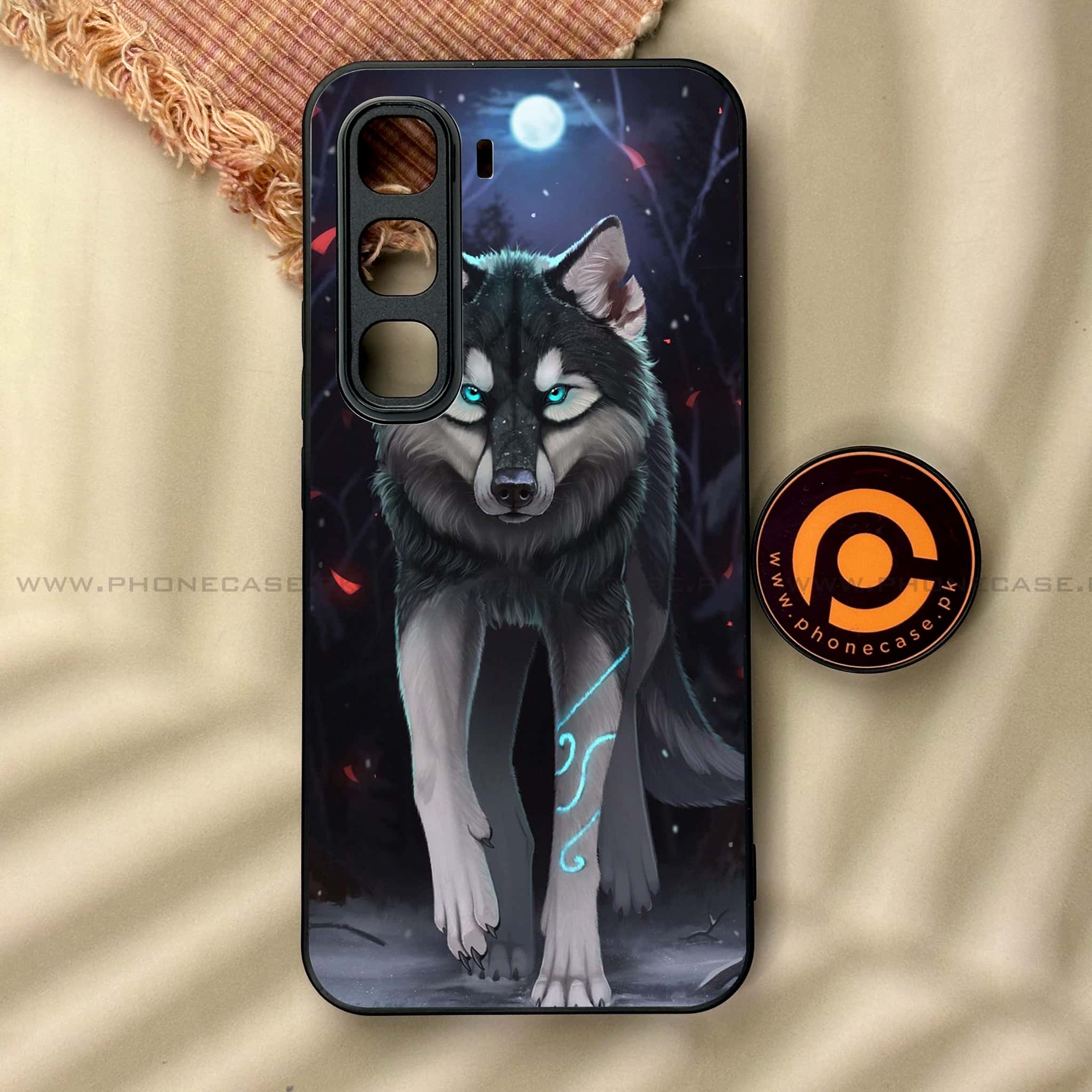 Infinix Hot 60 Pro - Wolf Series - Premium Metal Printed soft Bumper shock Proof Case