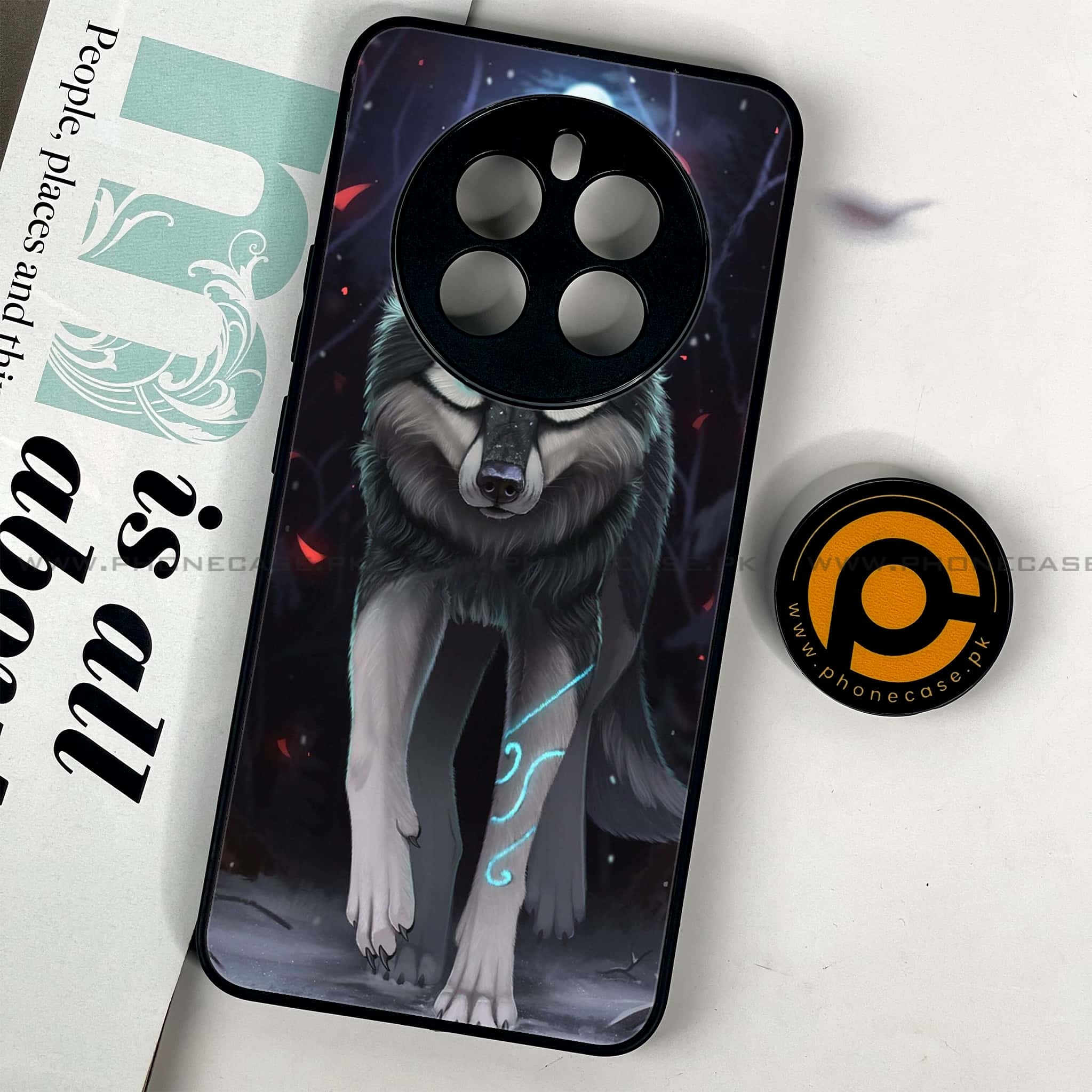 Realme 12 Plus 5G - Wolf Series - Premium Printed Glass soft Bumper shock Proof Case