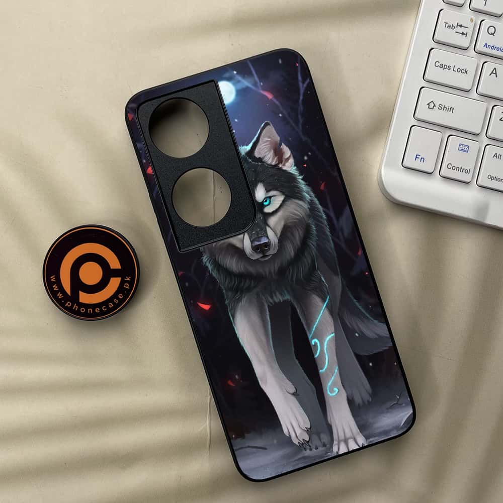 Honor X7b - Wolf Series - Premium Metal  Printed soft Bumper shock Proof Case