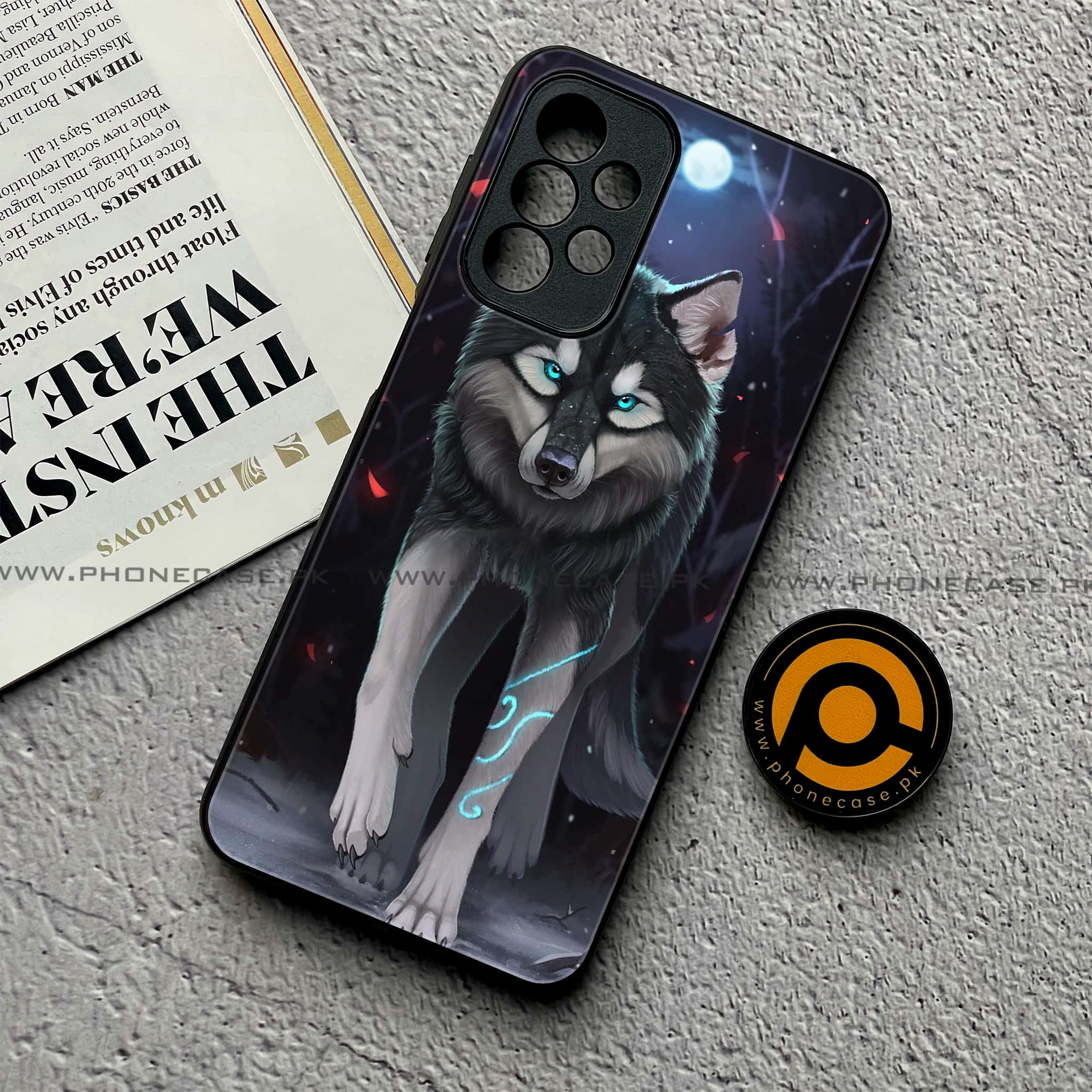 Samsung Galaxy A23- Wolf Series - Premium Printed Glass soft Bumper shock Proof Case