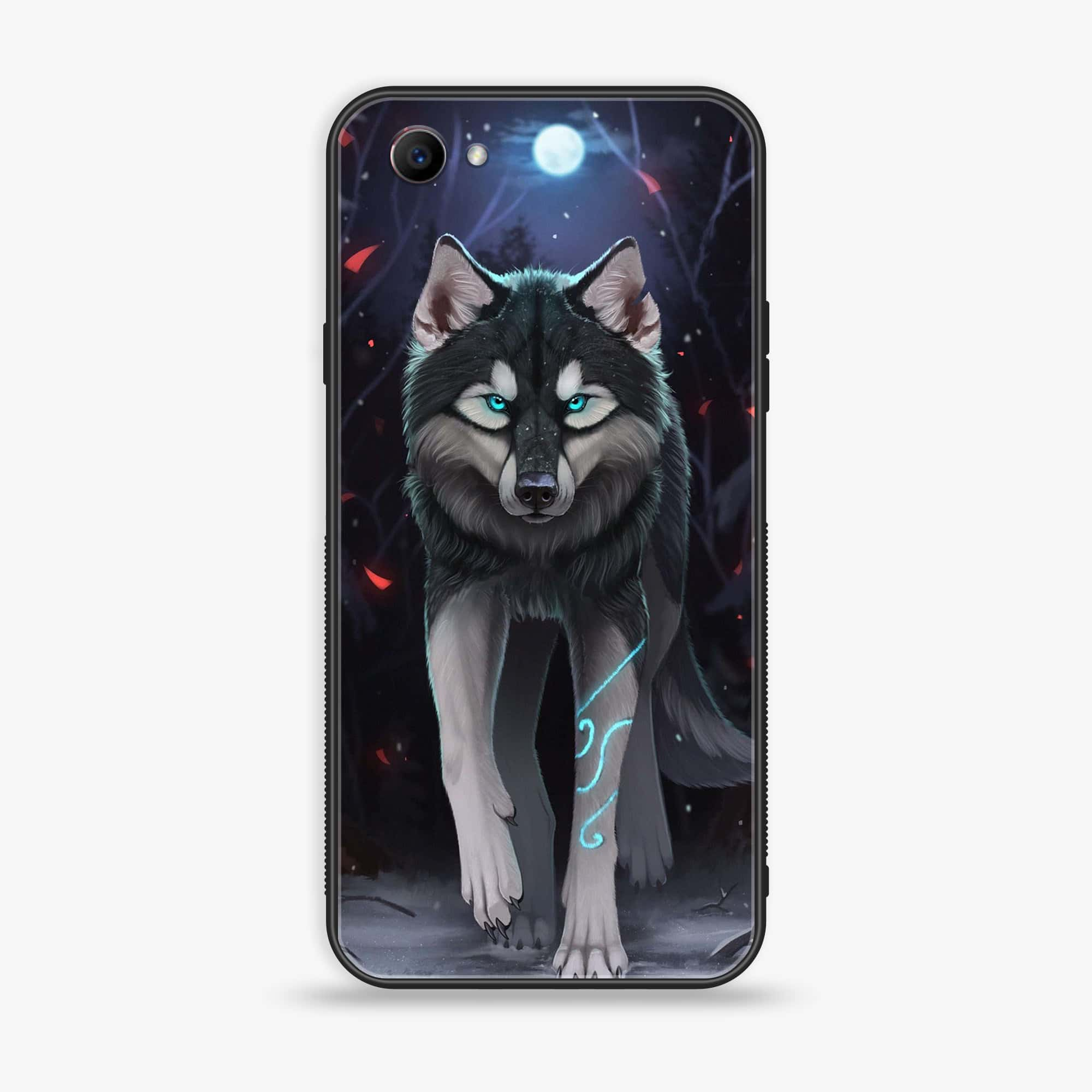 Oppo F7 Youth - Wolf Series - Premium Printed Glass soft Bumper shock Proof Case