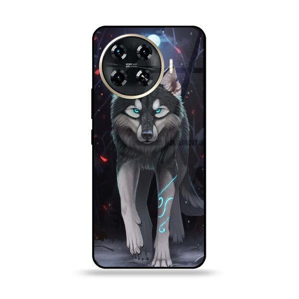 Tecno Spark 20 pro plus - Wolf Series Design 8 - Premium Printed Glass soft Bumper shock Proof Case  CS-18991