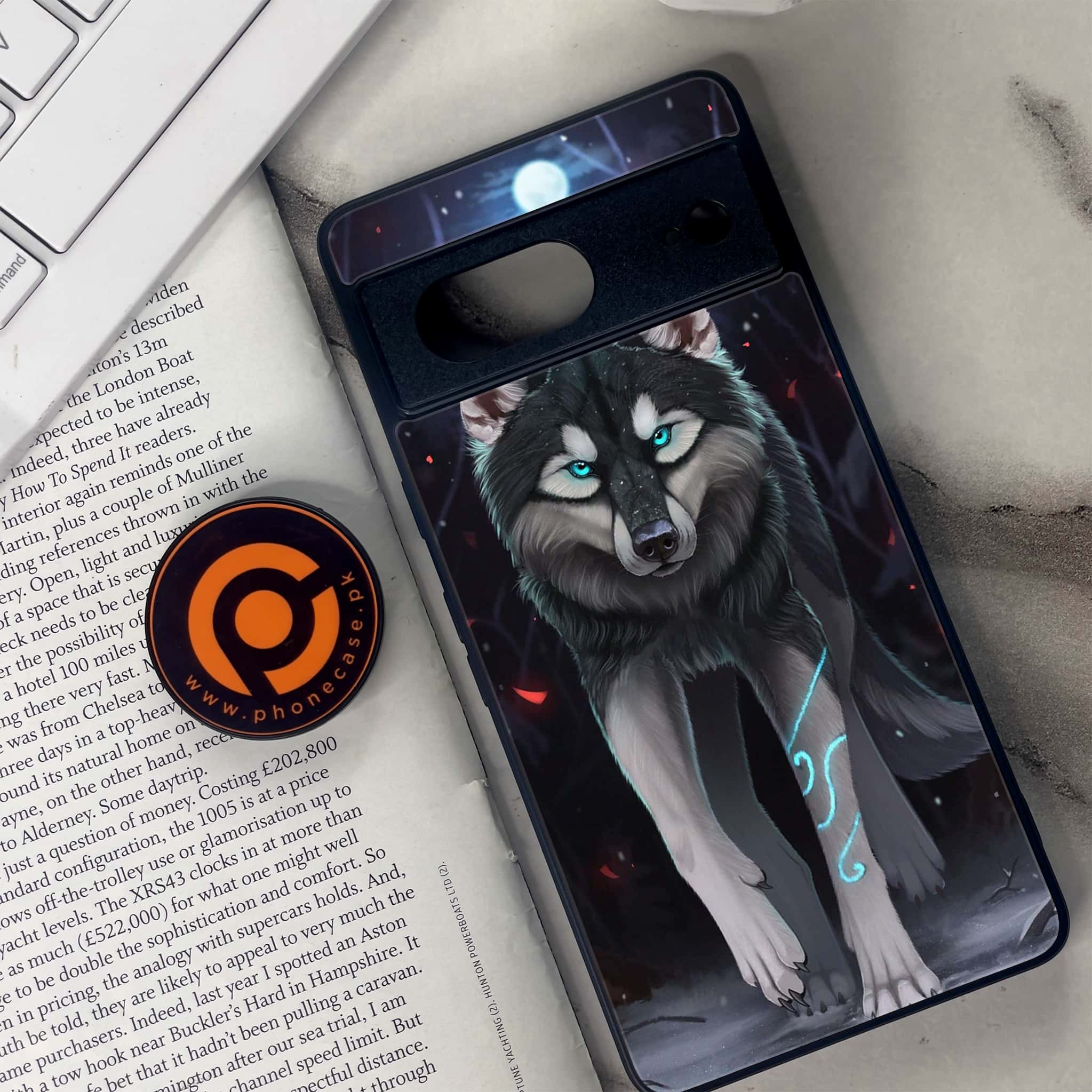 Google Pixel 7 - Wolf Series - Premium Metal Printed soft Bumper Shock Proof Case