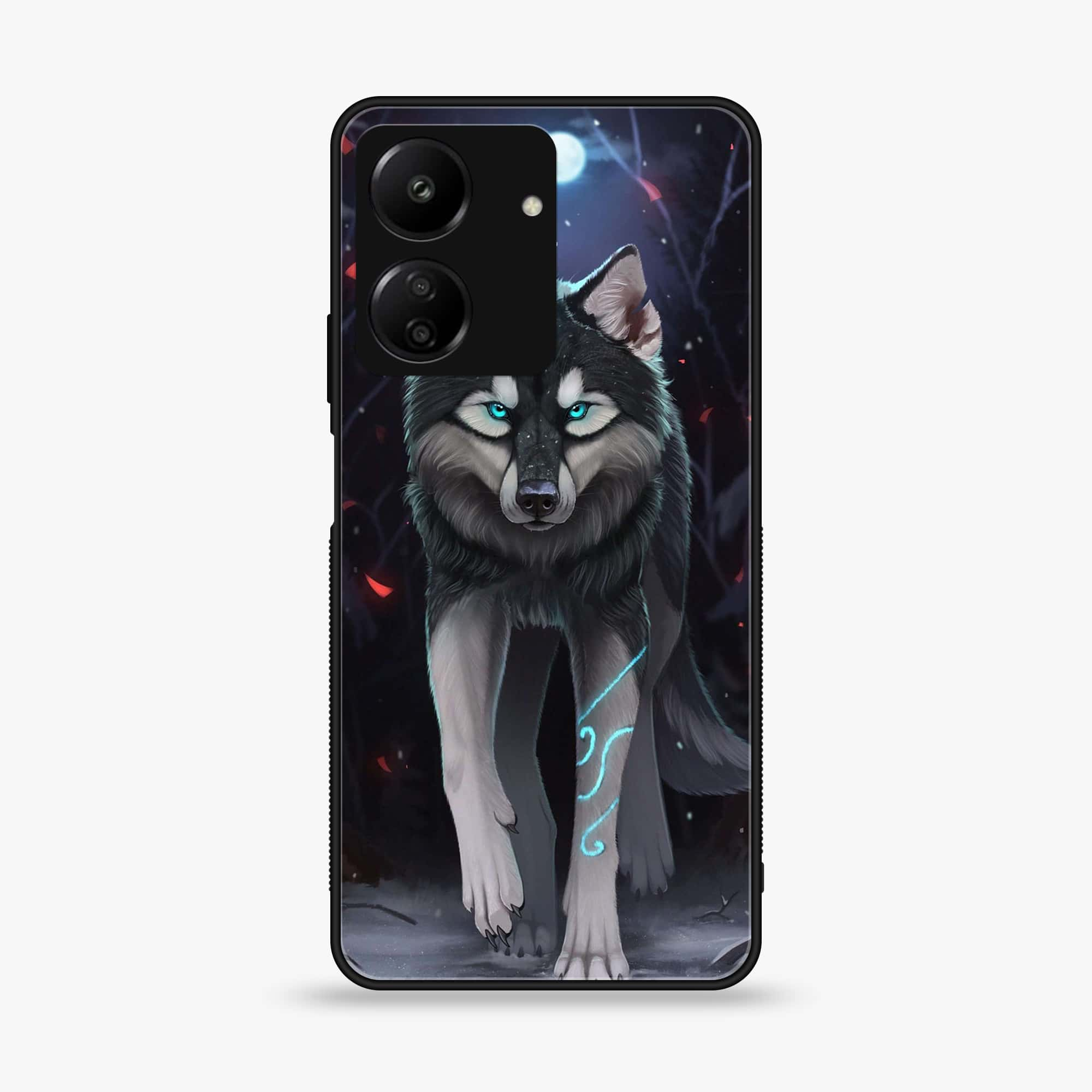 Xiaomi Poco C65 - Wolf Series - Premium Printed Glass soft Bumper shock Proof Case