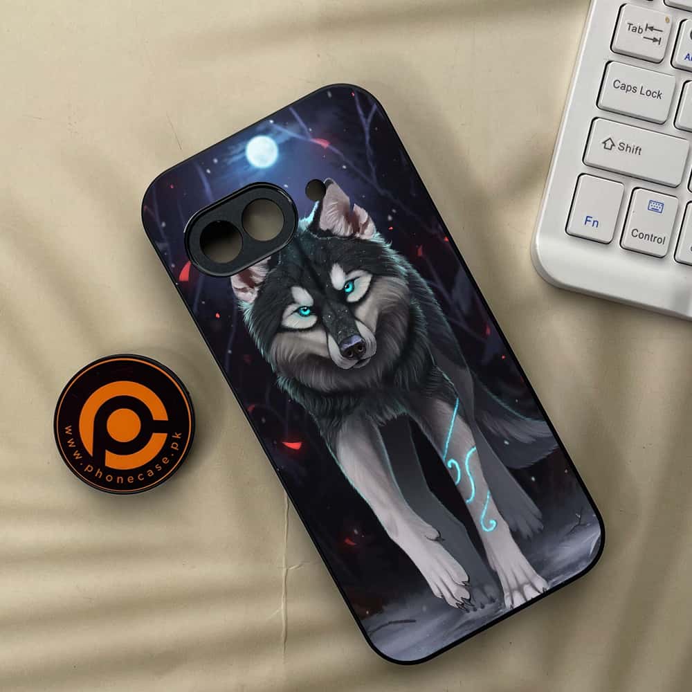 Google Pixel 9a - Wolf Series - Premium Metal Printed soft Bumper Shock Proof Case
