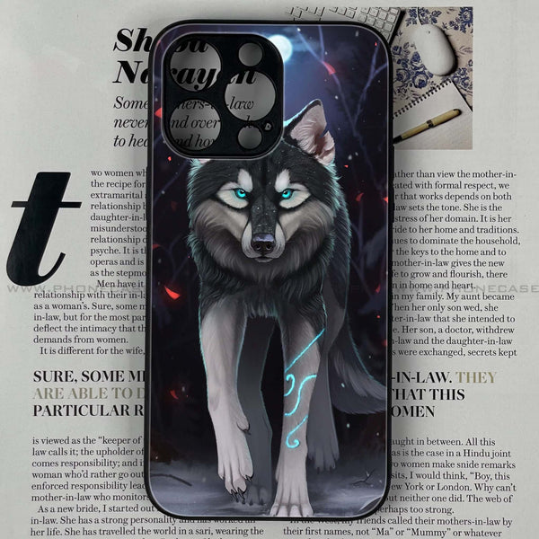 iPhone 12 Pro Max - Wolf Design 8 - Premium Metal Printed soft Bumper shock Proof Case CS-37156