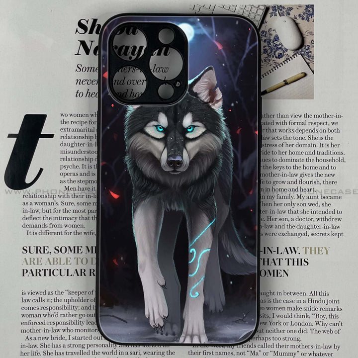 iPhone 12 Pro Max - Wolf Design 8 - Premium Metal Printed soft Bumper shock Proof Case CS-14977