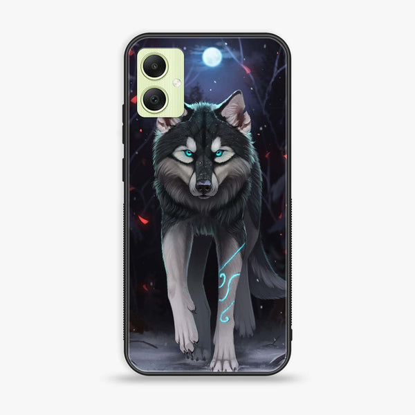 Samsung Galaxy A05 - Wolf Design 8 - Premium Printed Glass soft Bumper shock Proof Case CS-13643