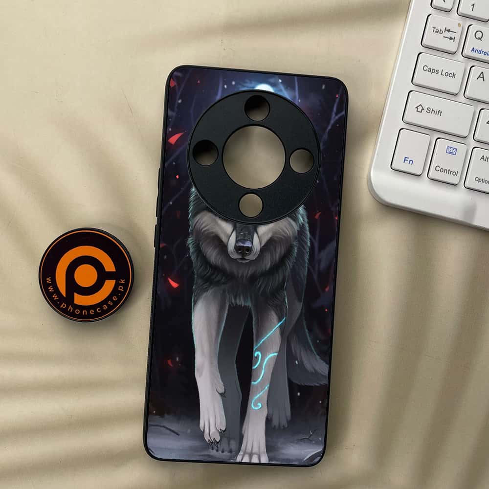 HONOR X9b 5G - Wolf Series - Premium Metal  Printed soft Bumper shock Proof Case