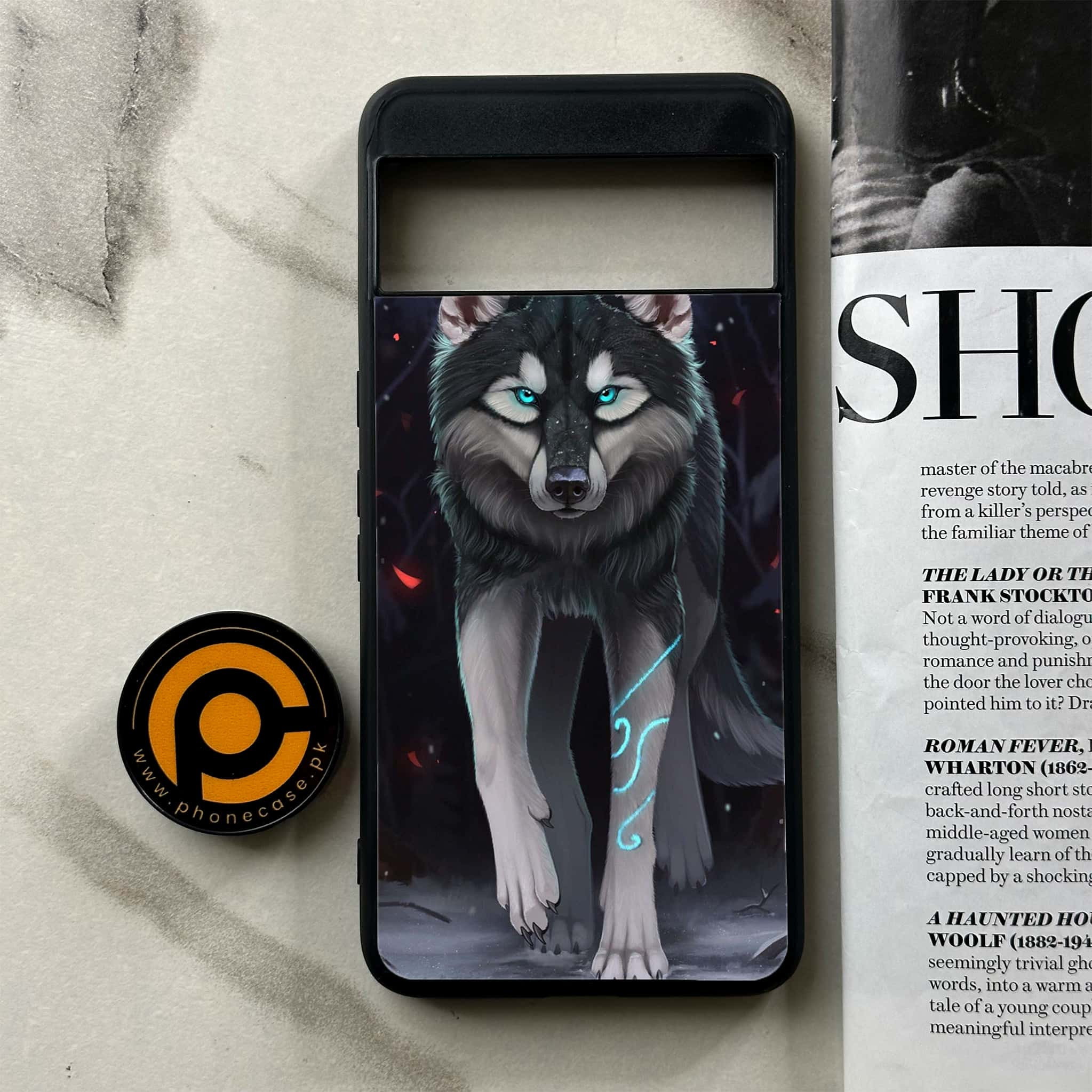 Google Pixel 8 Pro - Wolf Series - Premium Printed Glass soft Bumper shock Proof Case