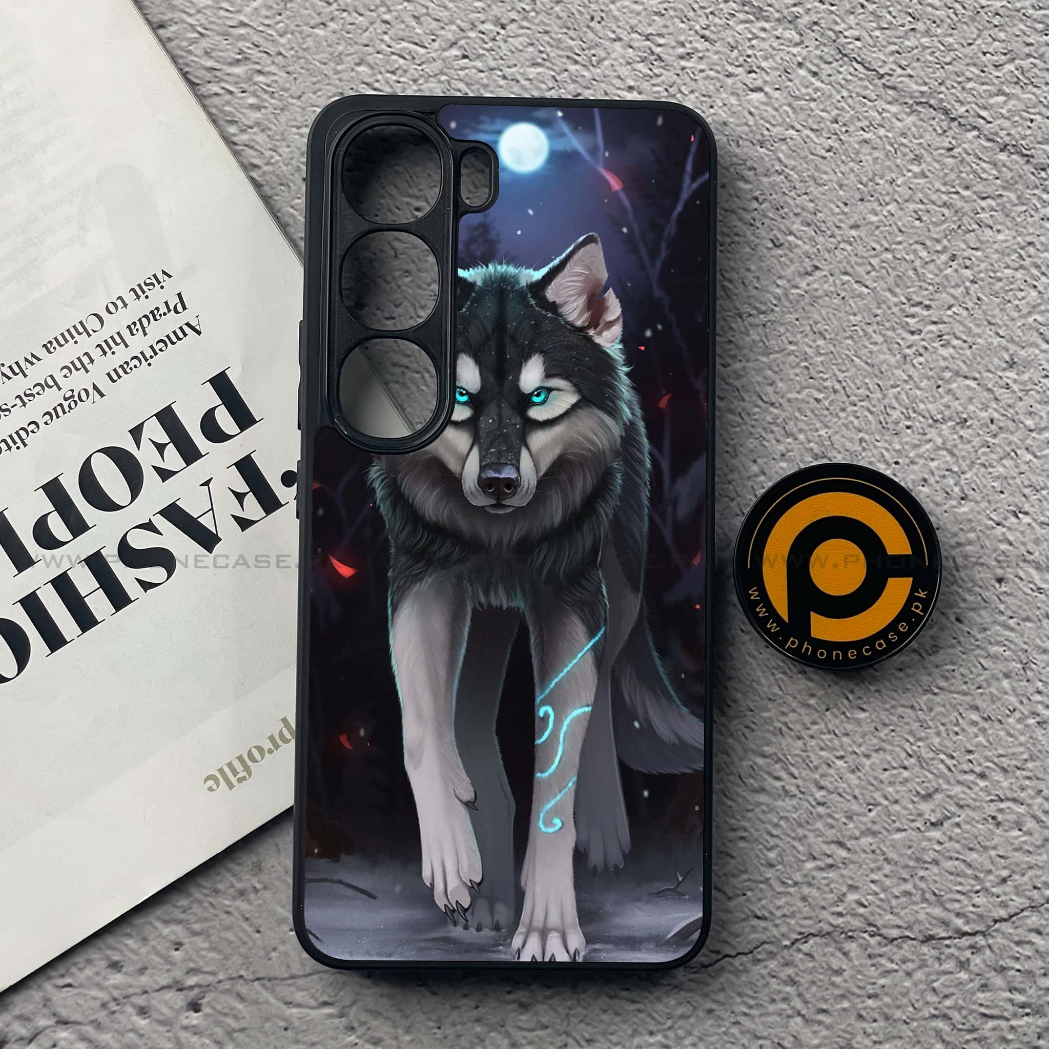 Vivo Y200 4G - Wolf Series - Premium Metal Printed soft Bumper Shock Proof Case