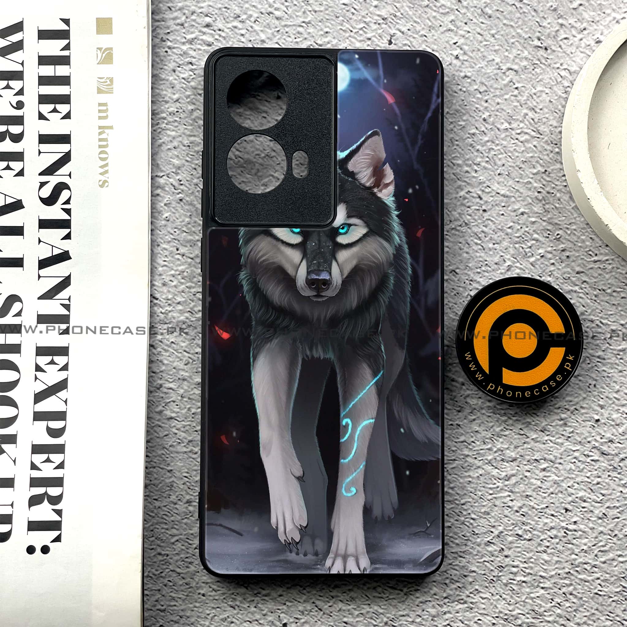 Moto G85 - Wolf Series - Premium Printed Glass soft Bumper shock Proof Case